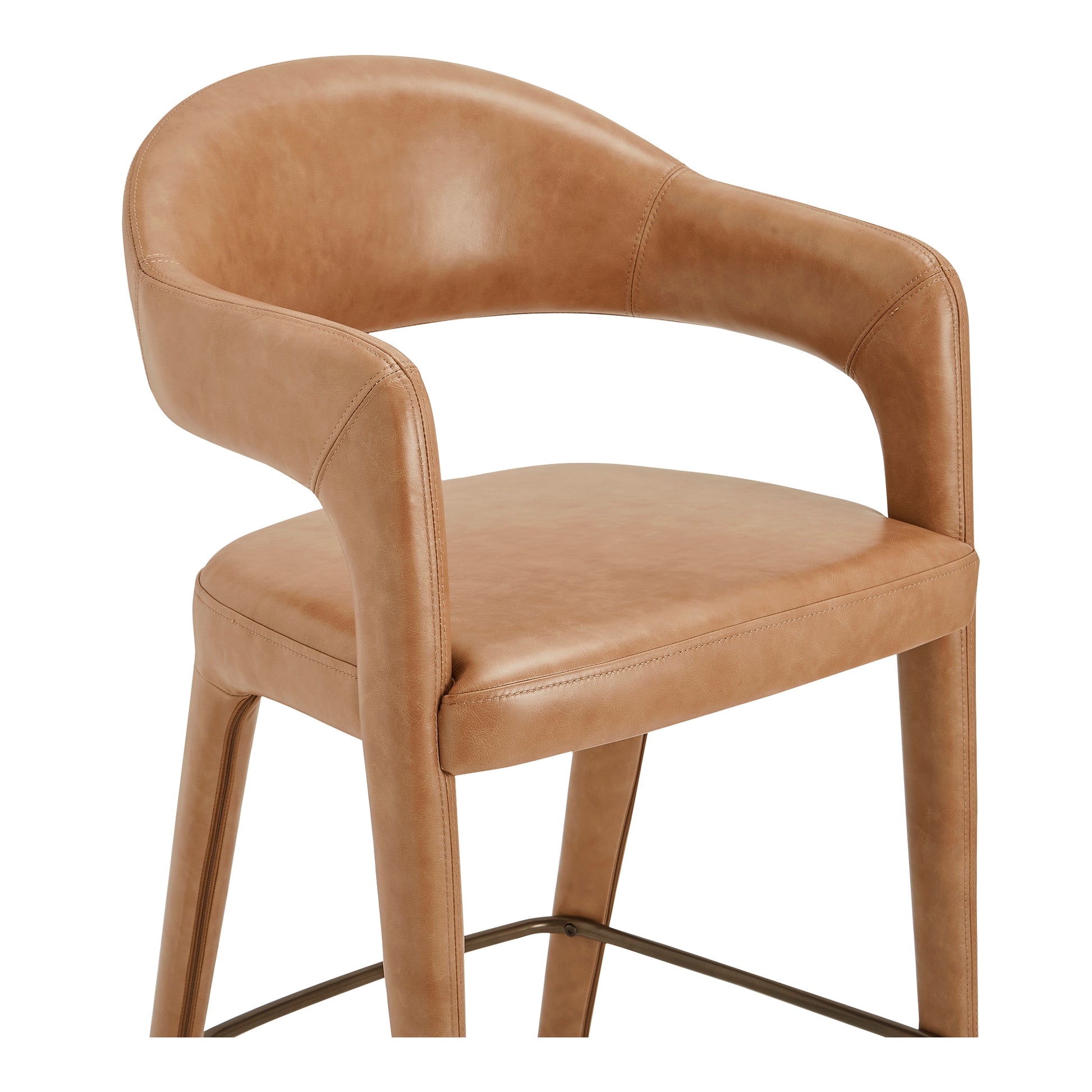 Martens Counter Stool Brown Leather - Central Designs