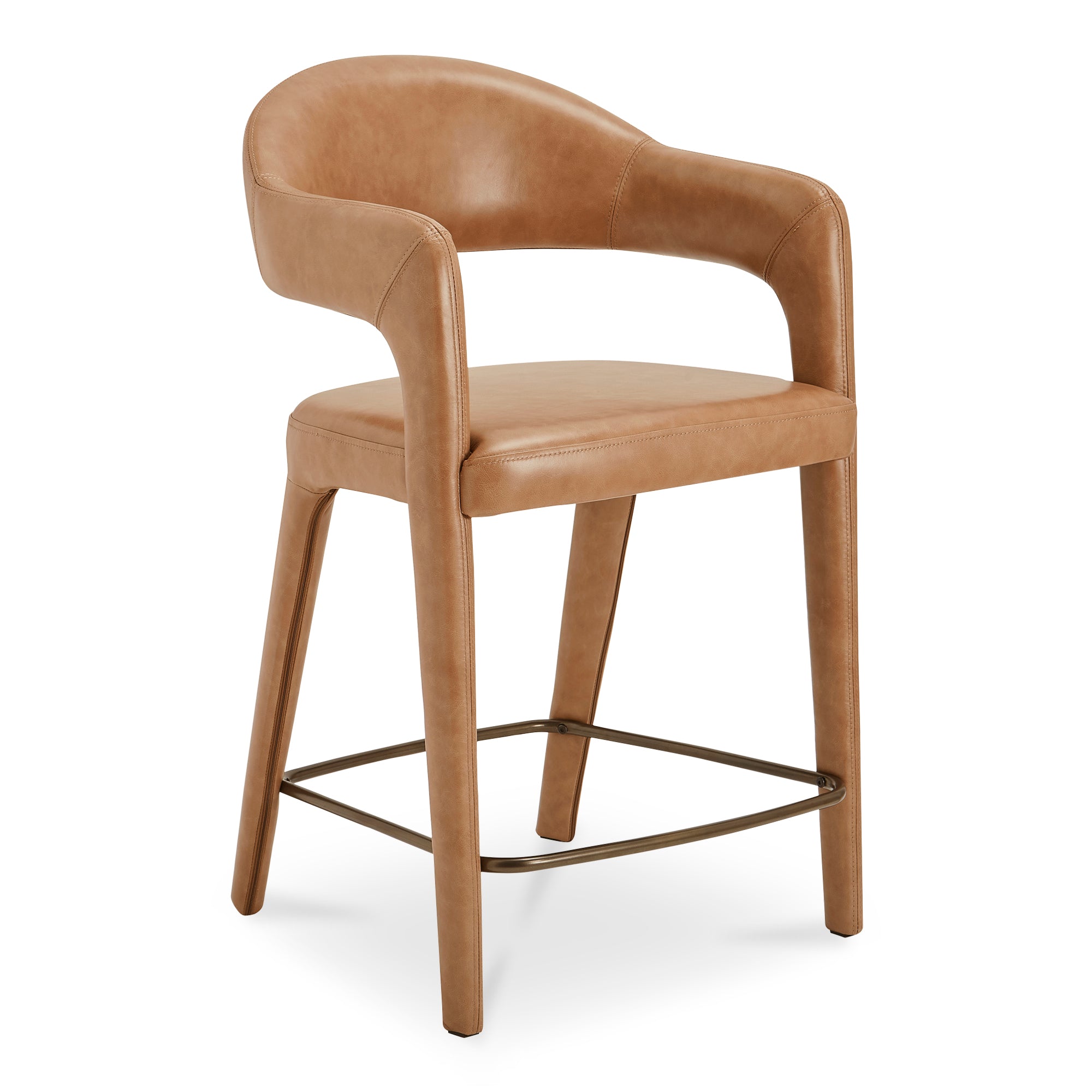 Martens Counter Stool Brown Leather - Central Designs