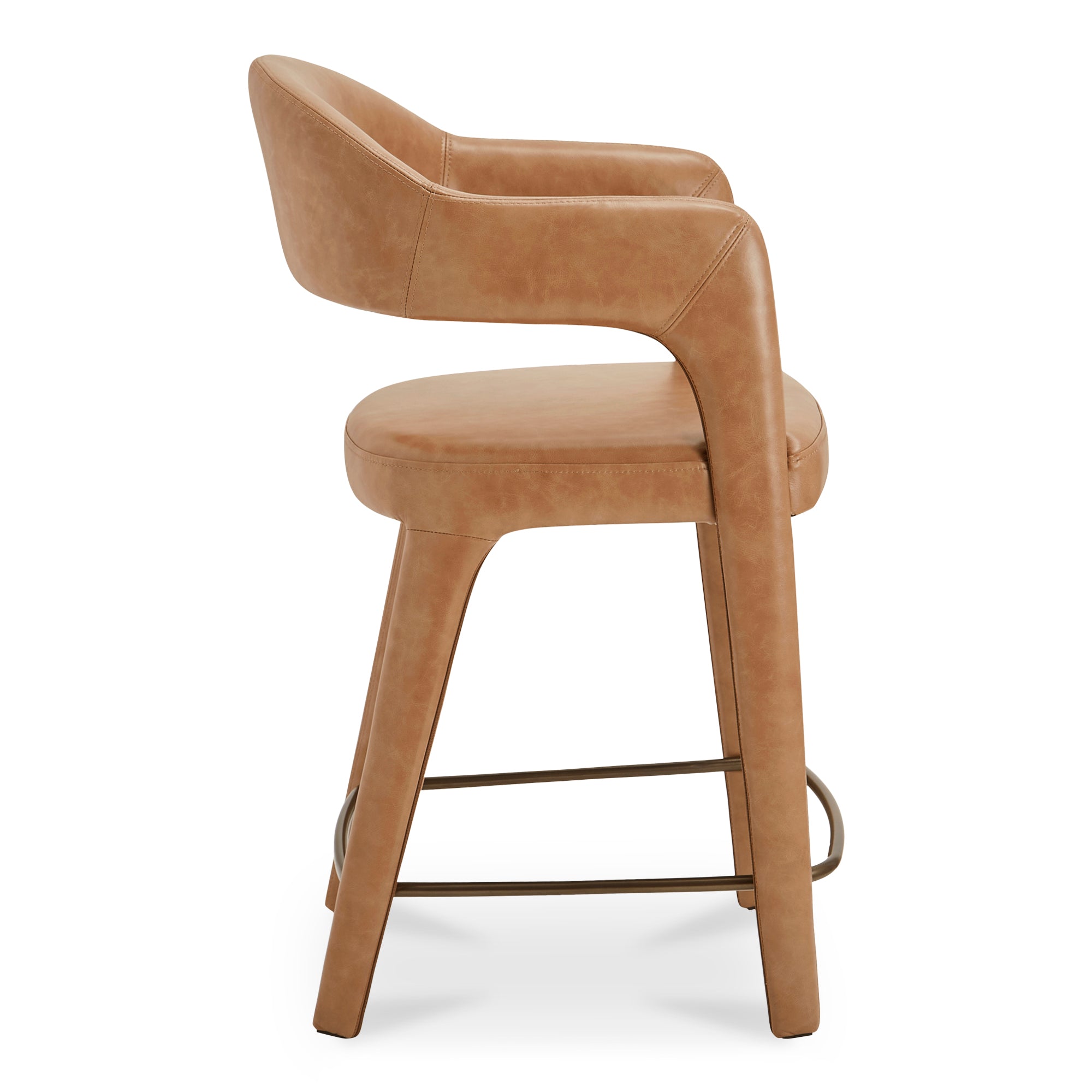 Martens Counter Stool Brown Leather - Central Designs