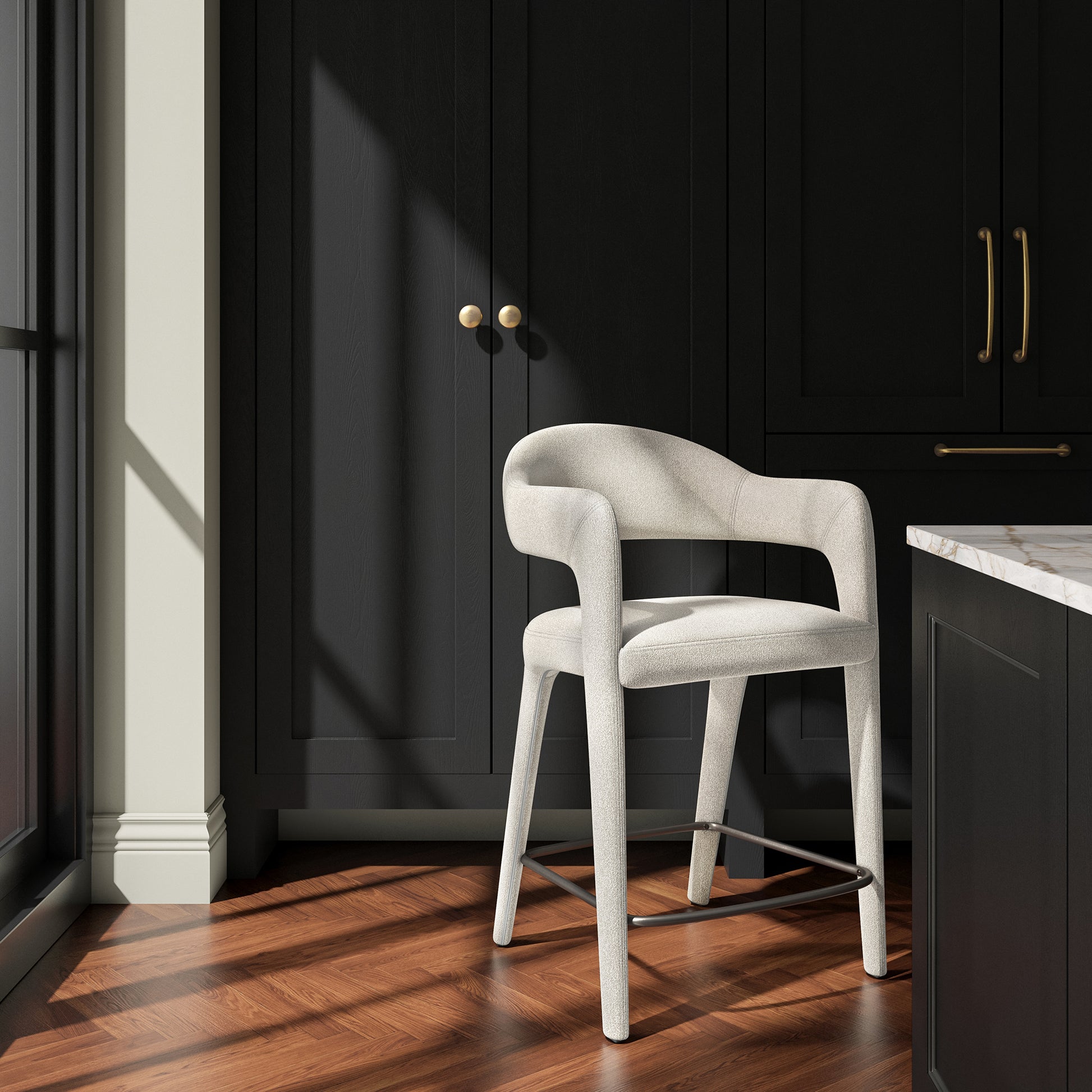 Martens Counter Stool Beige - Central Designs