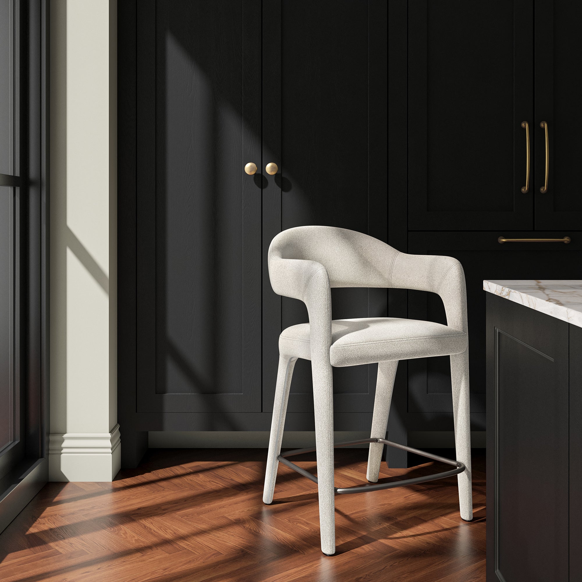 Martens Counter Stool Beige - Central Designs