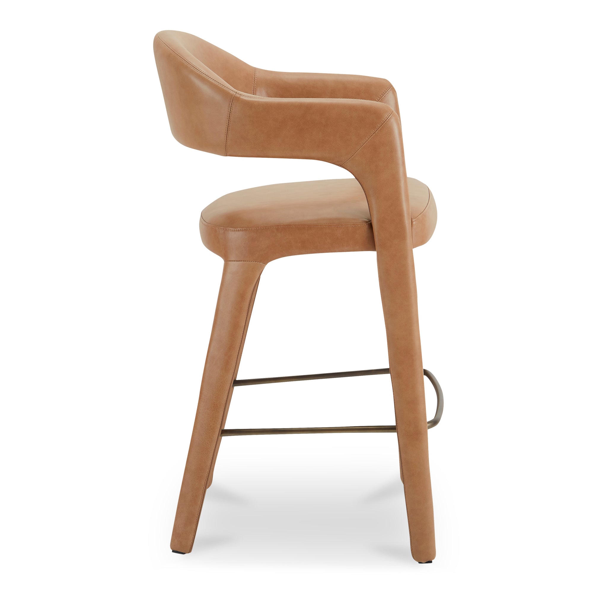 Martens Bar Stool Brown Leather - Central Designs