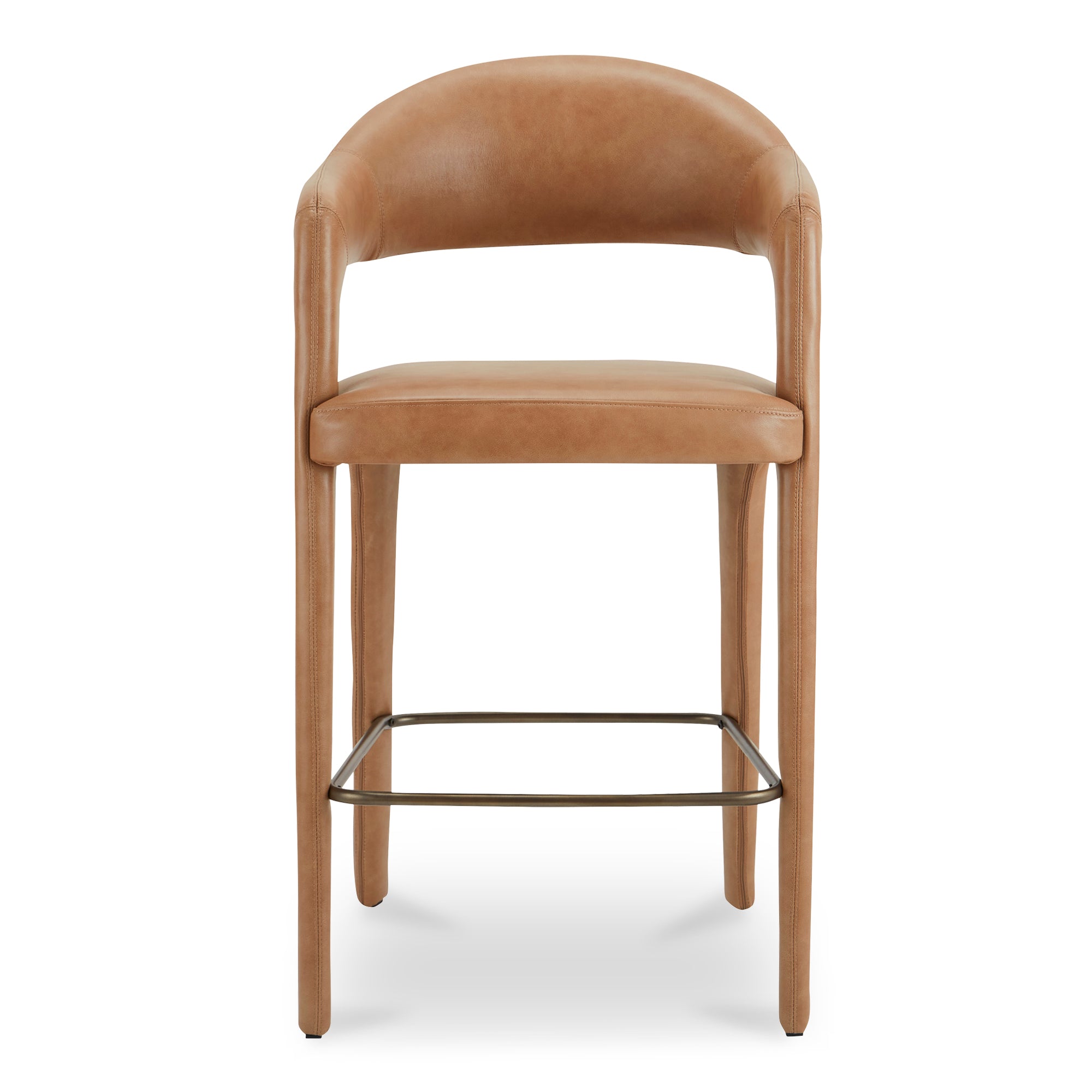 Martens Bar Stool Brown Leather - Central Designs
