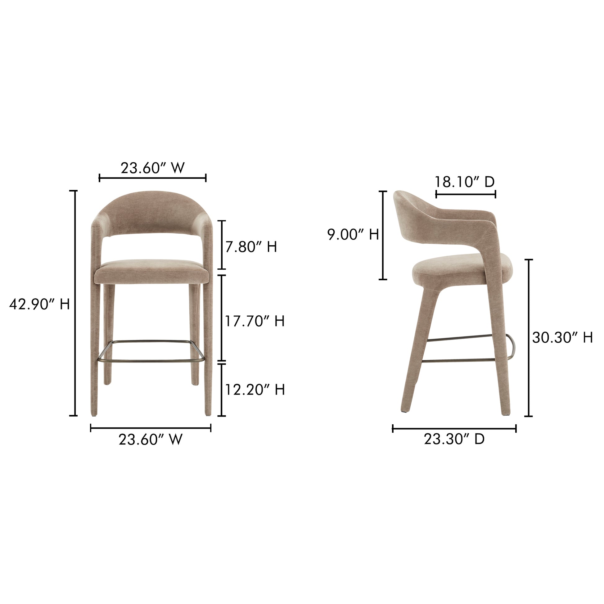 Martens Bar Stool Camel - Central Designs