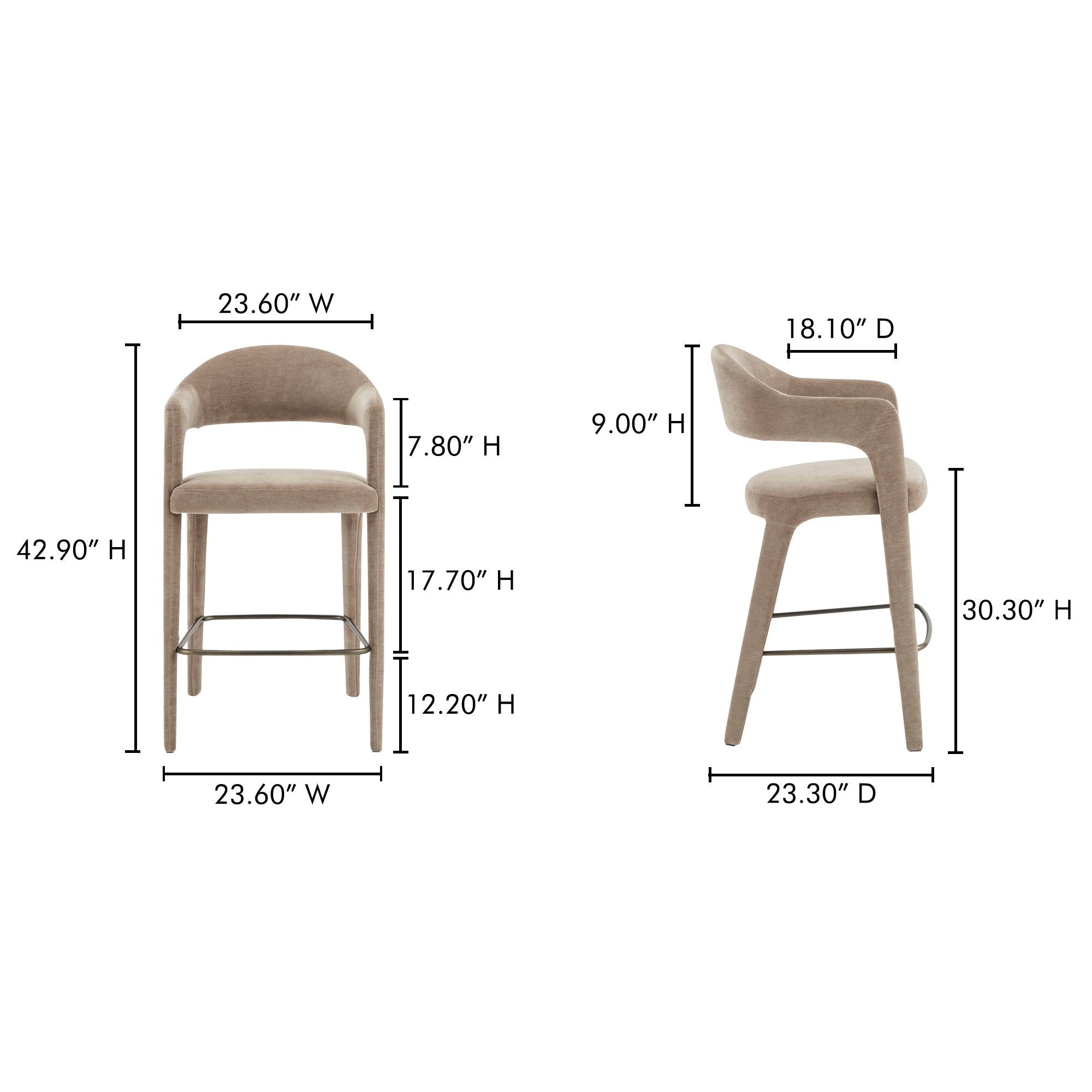 Martens Bar Stool Camel - Central Designs