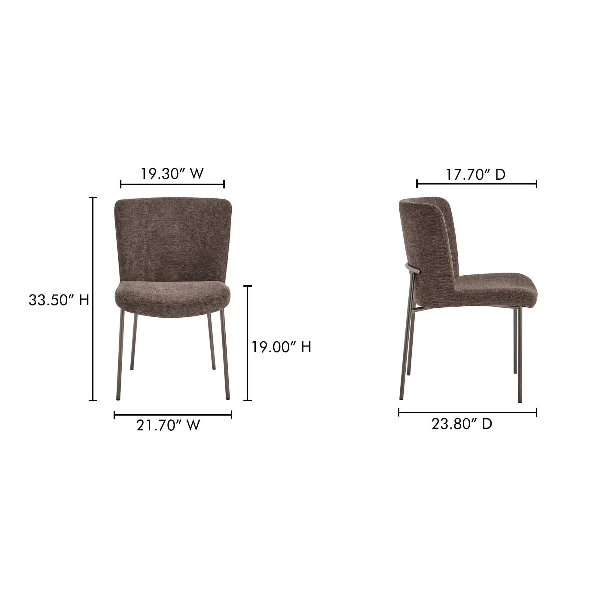 Early Dining Chair Dark Brown-Set Of Two