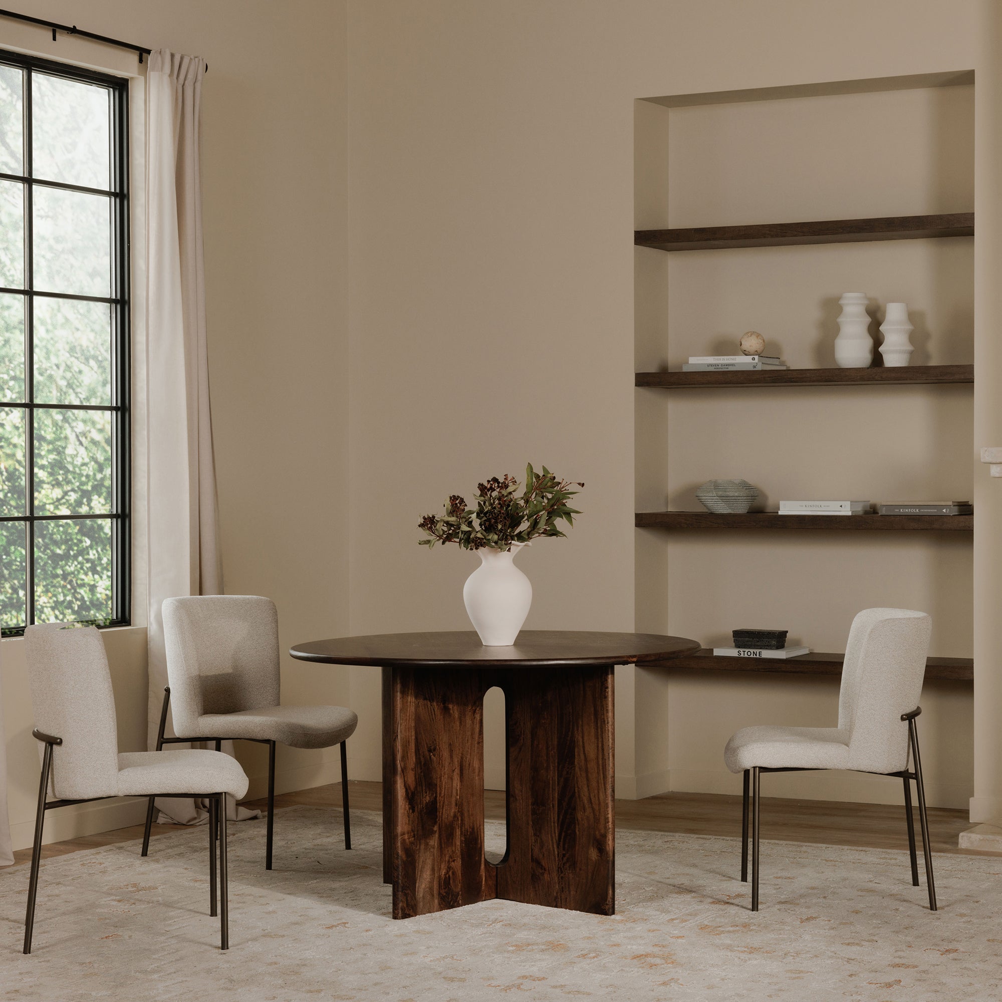 Early Dining Chair Beige-Set Of Two