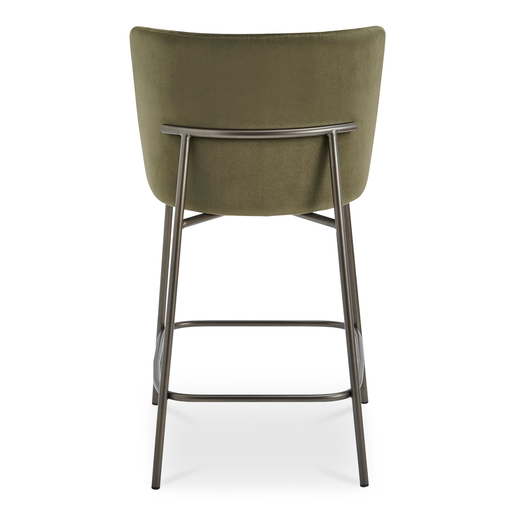 Early Counter Stool Faux Green Mohair - Central Designs