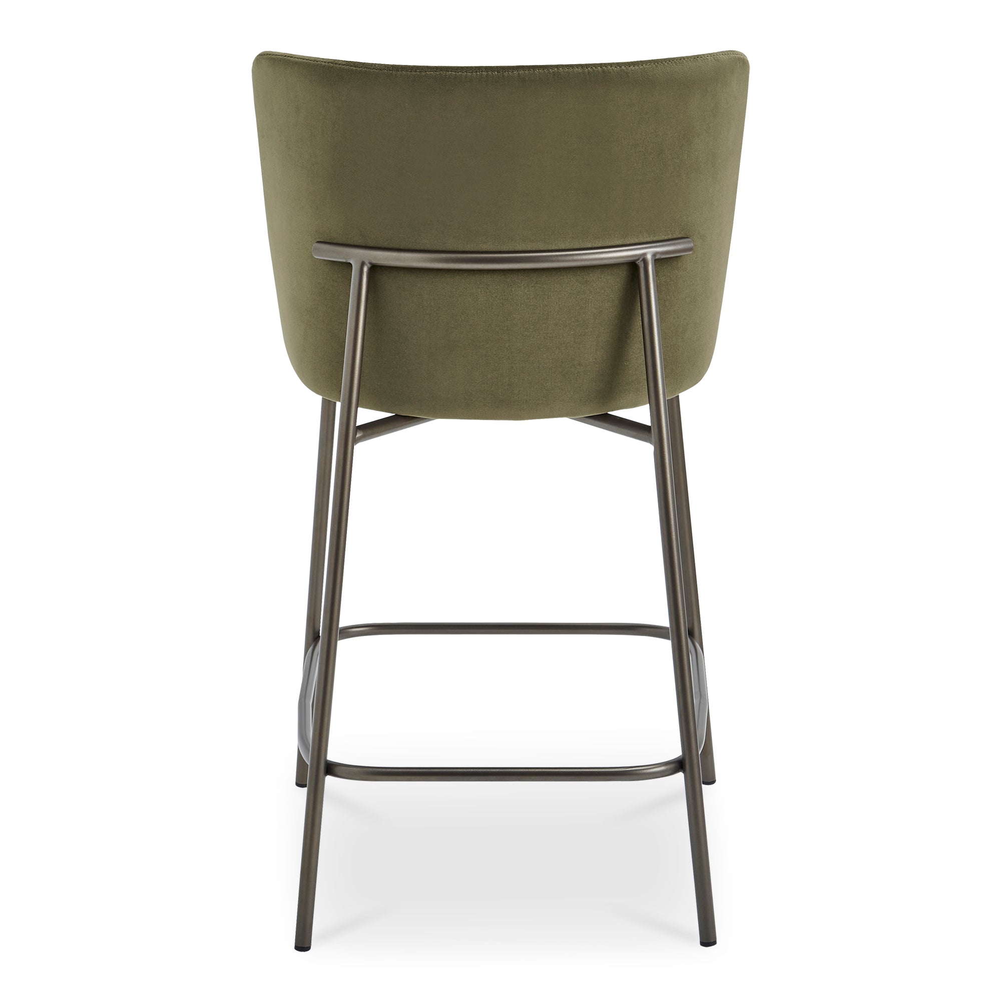 Early Counter Stool Faux Green Mohair - Central Designs