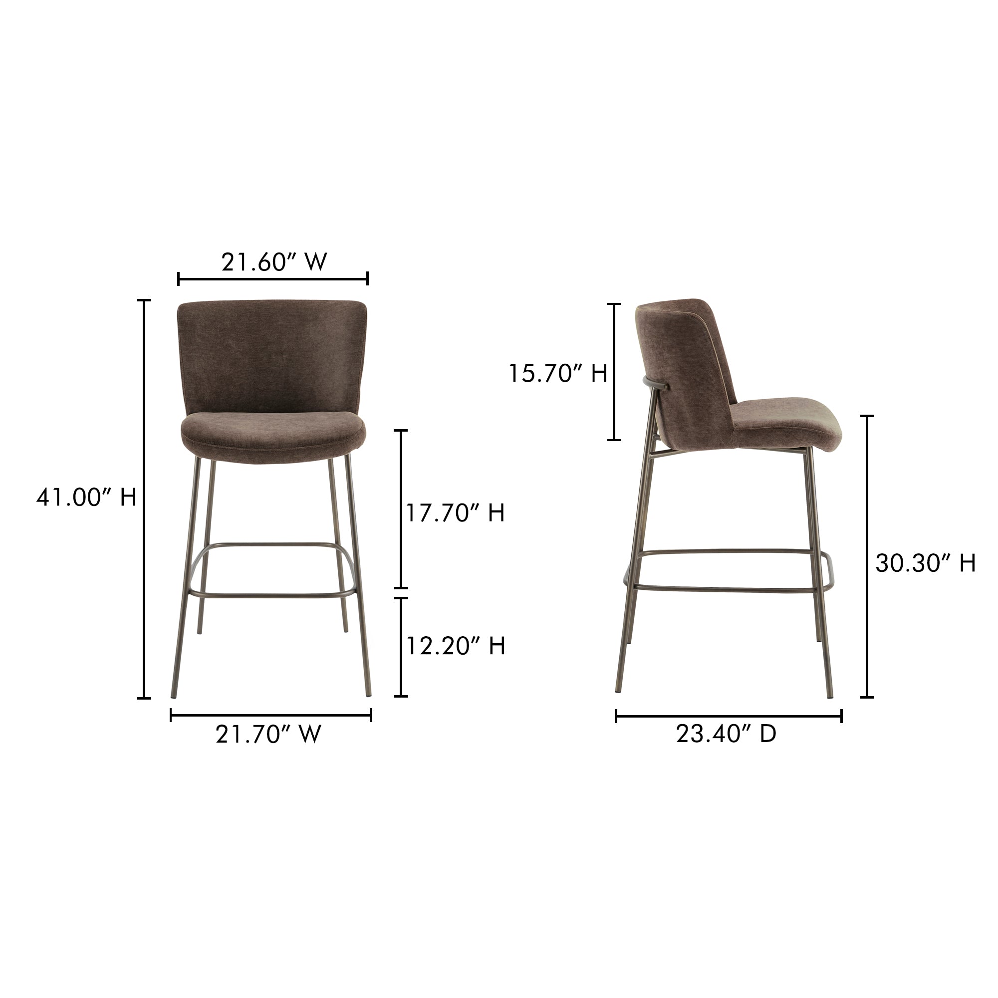 Early Bar Stool Dark Brown - Central Designs