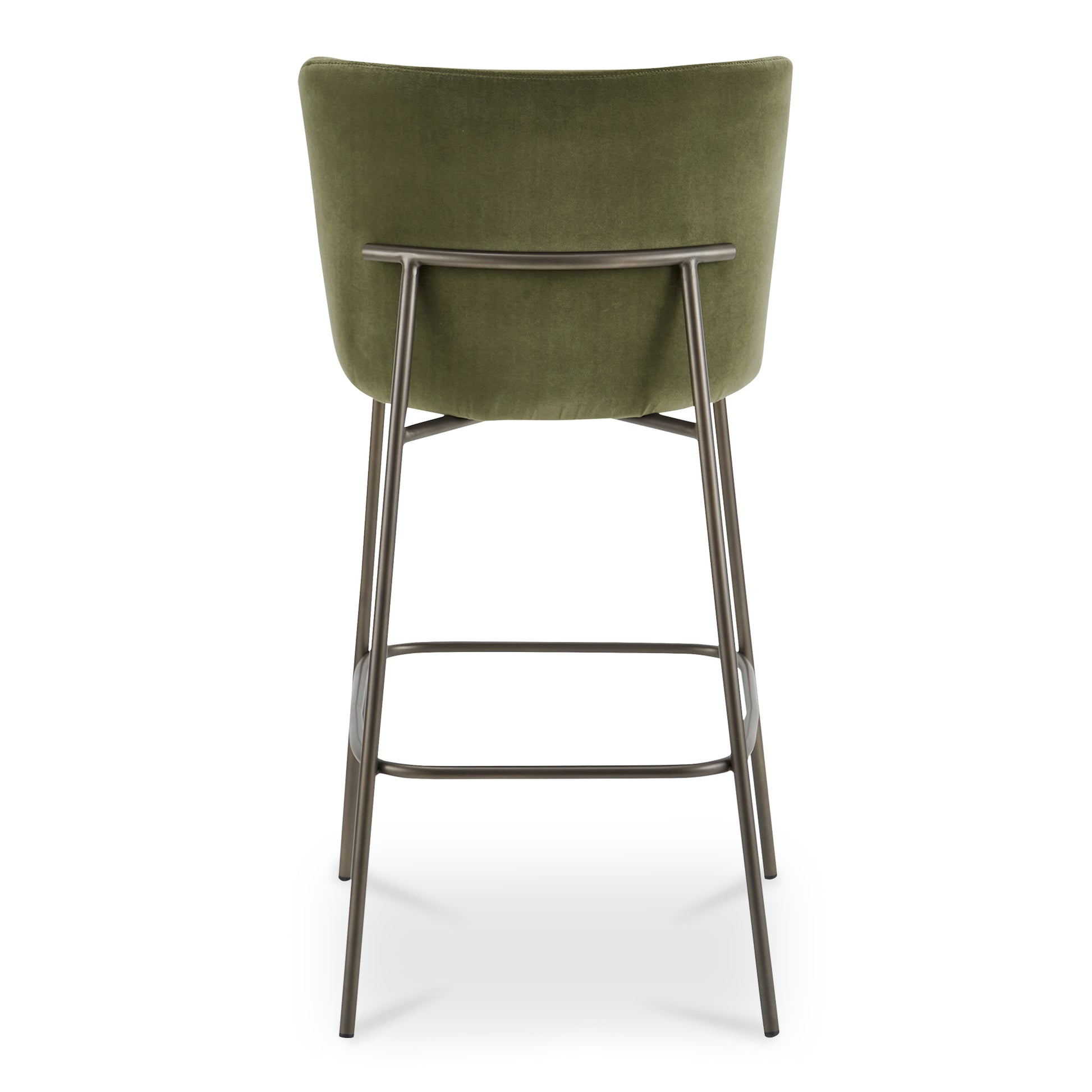 Early Bar Stool Faux Green Mohair - Central Designs