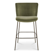 Early Bar Stool Faux Green Mohair - Central Designs