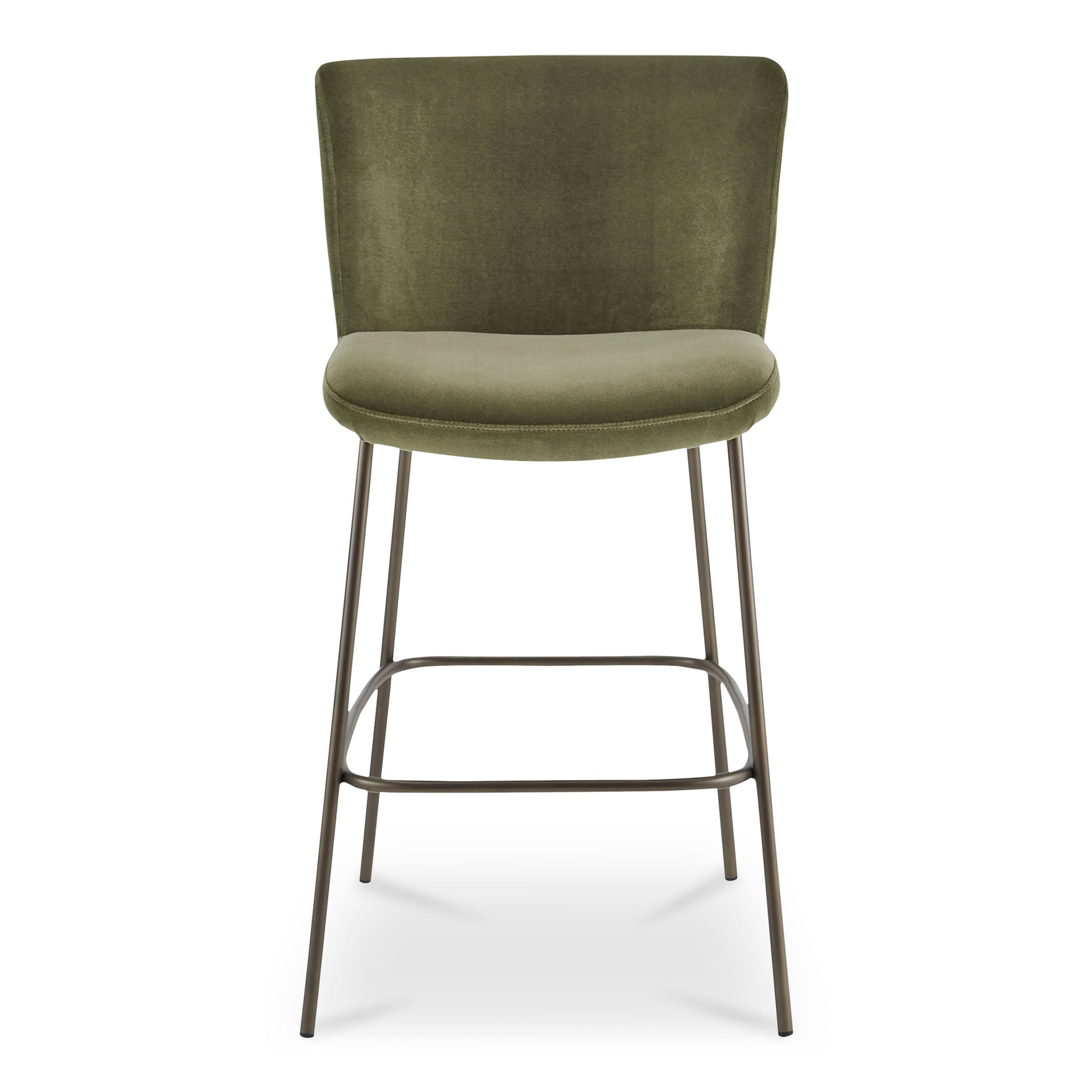 Early Bar Stool Faux Green Mohair - Central Designs
