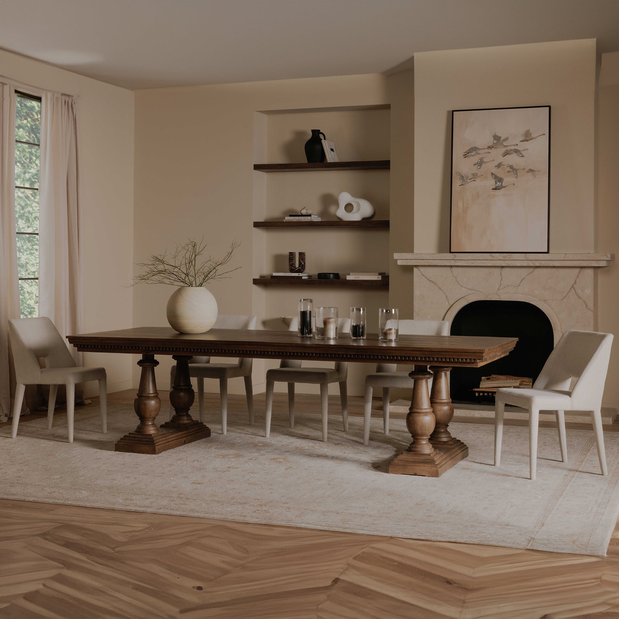 Joyce Dining Chair Beige-Set of Two