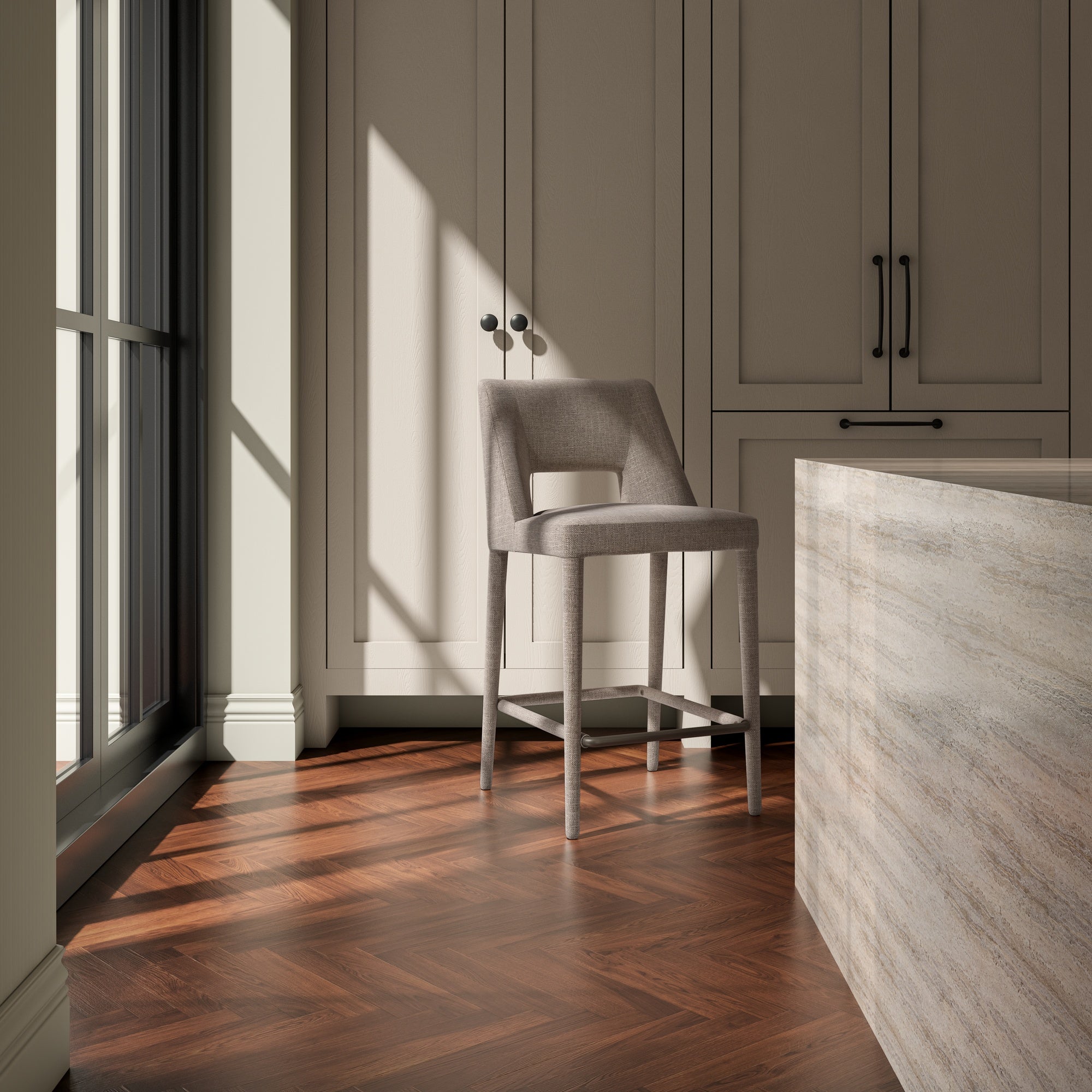 Joyce Counter Stool Light Brown - Central Designs