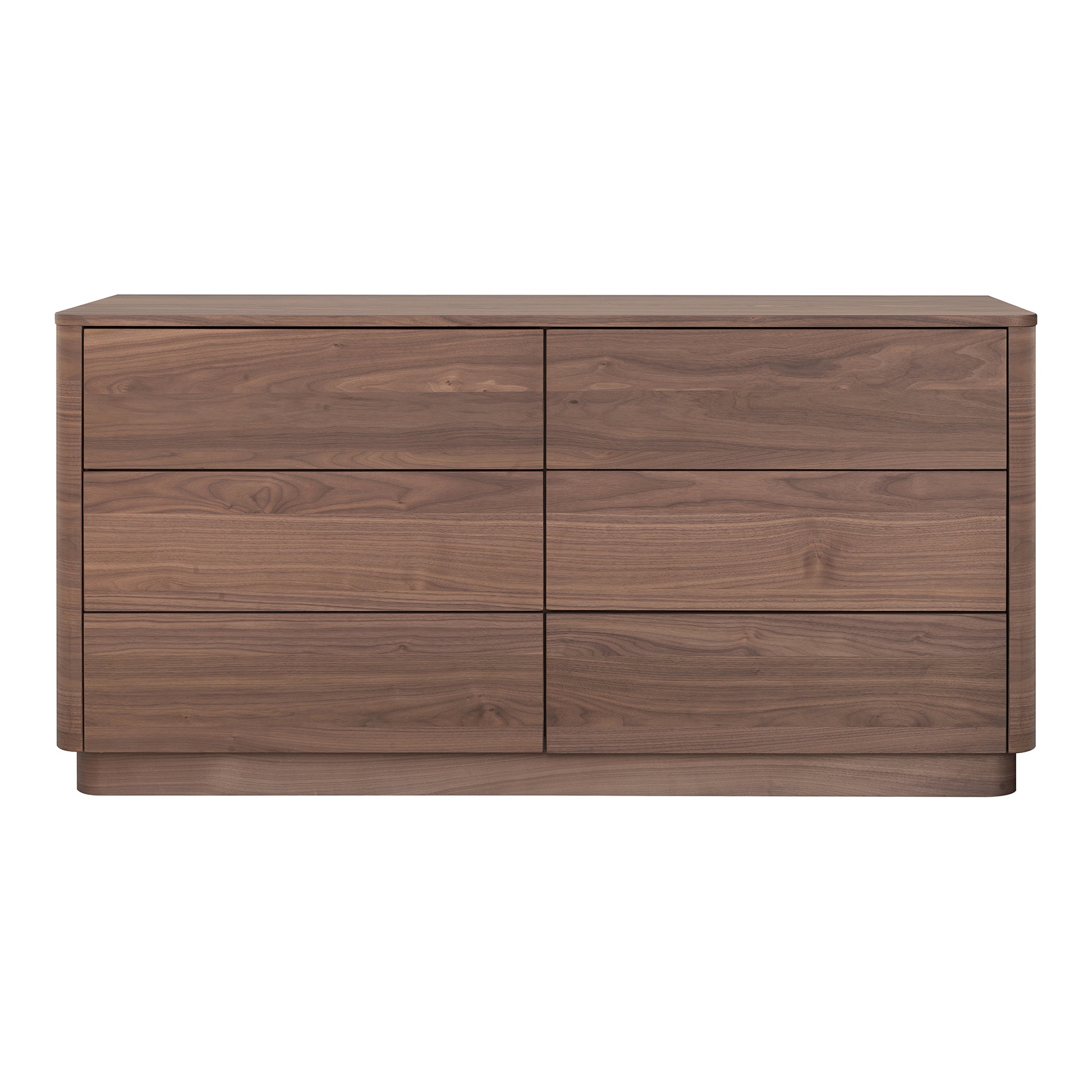 Round Off Dresser Walnut Brown - Central Designs