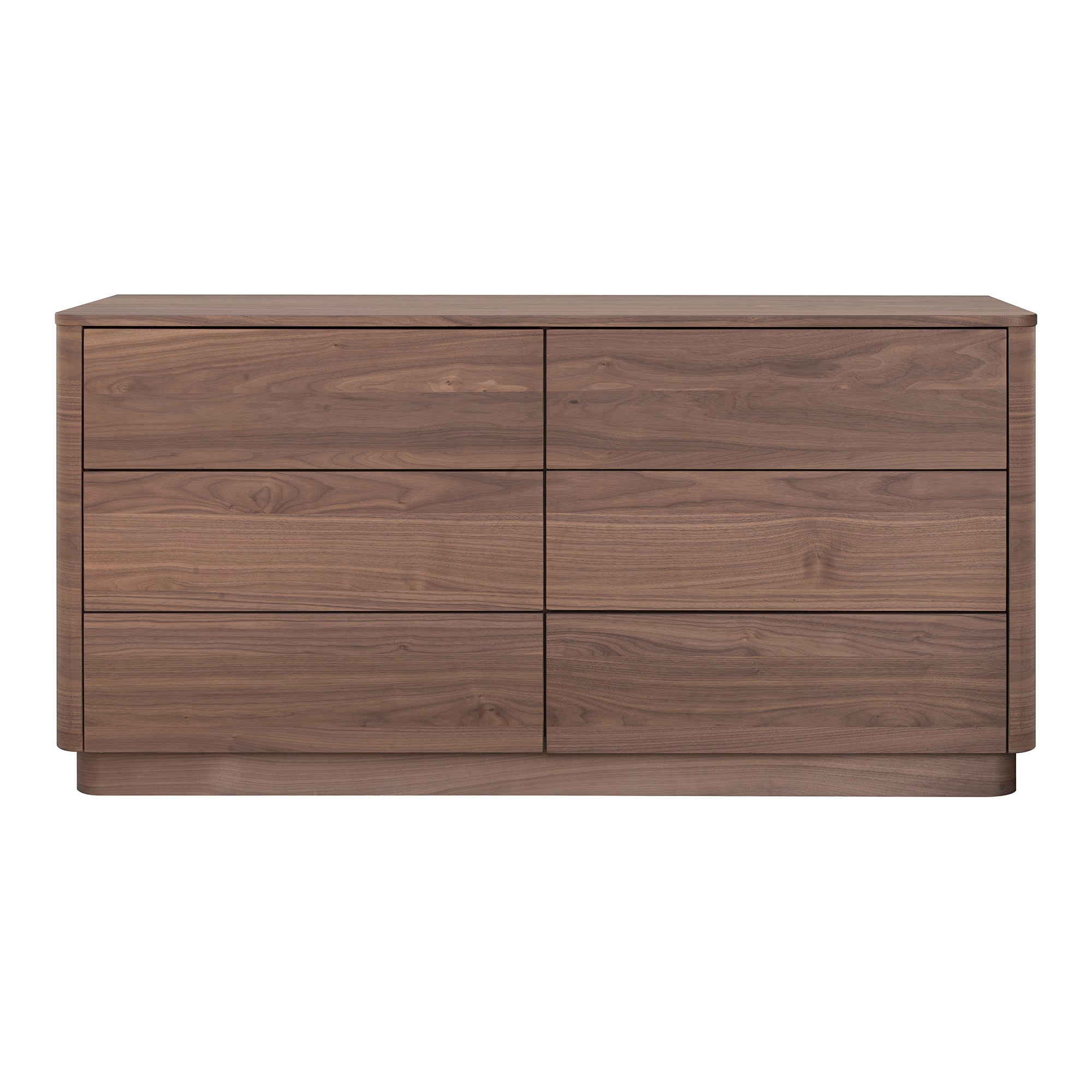 Round Off Dresser Walnut Brown - Central Designs