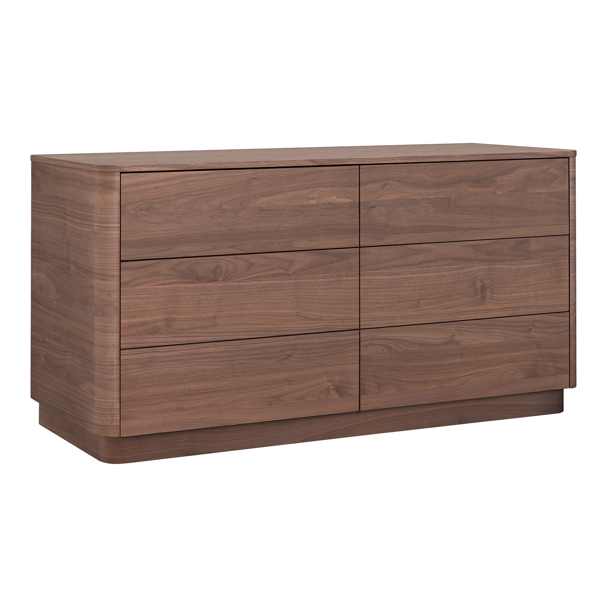Round Off Dresser Walnut Brown - Central Designs