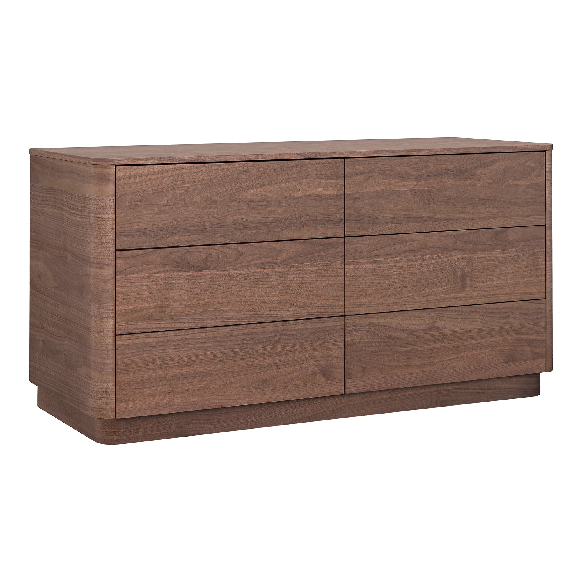 Round Off Dresser Walnut Brown - Central Designs