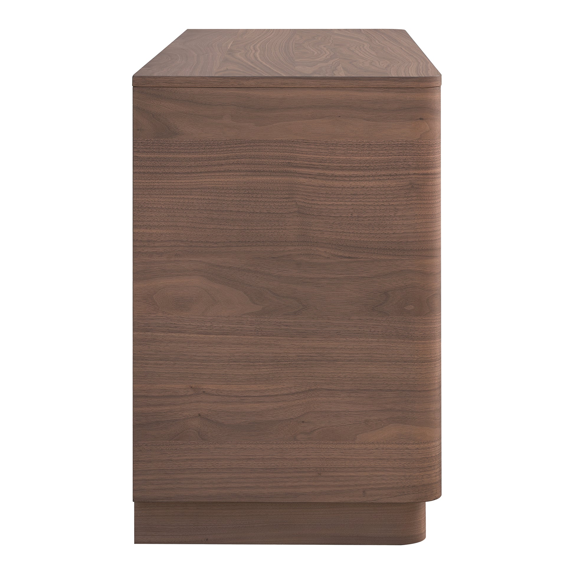 Round Off Dresser Walnut Brown - Central Designs