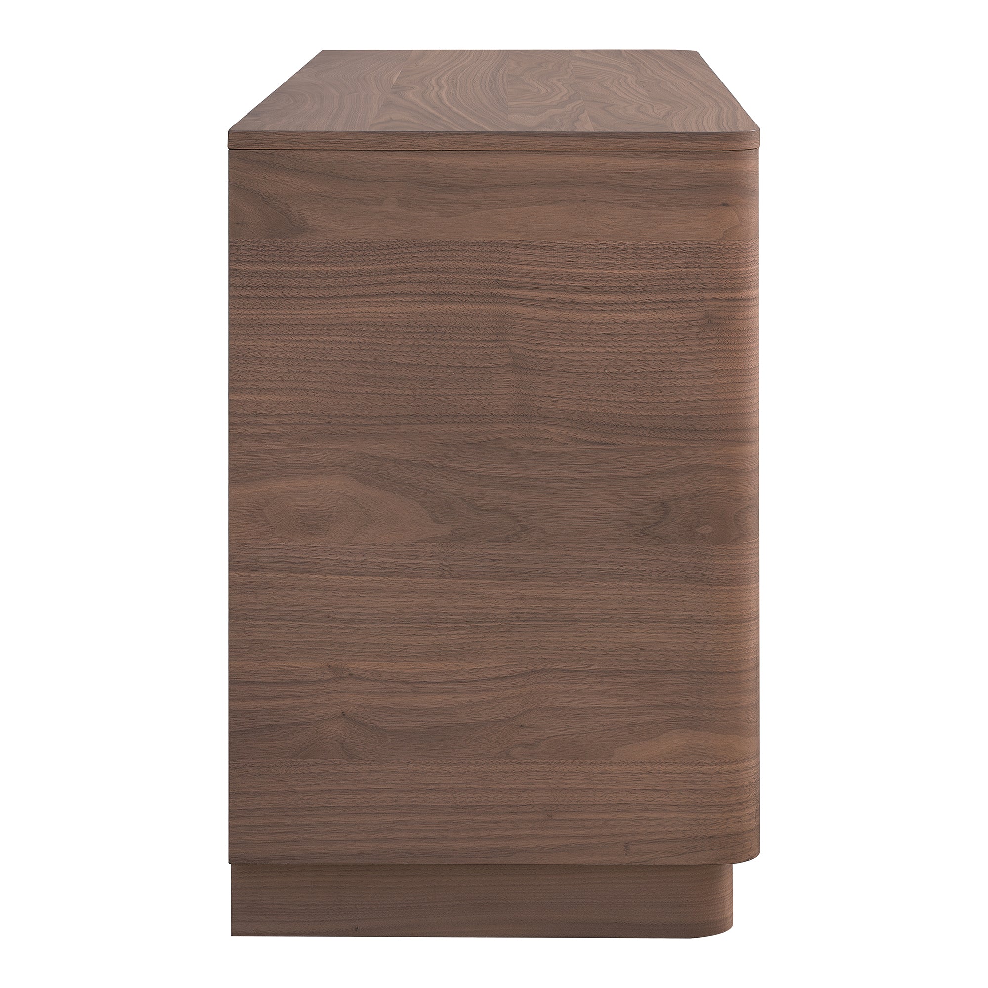 Round Off Dresser Walnut Brown - Central Designs