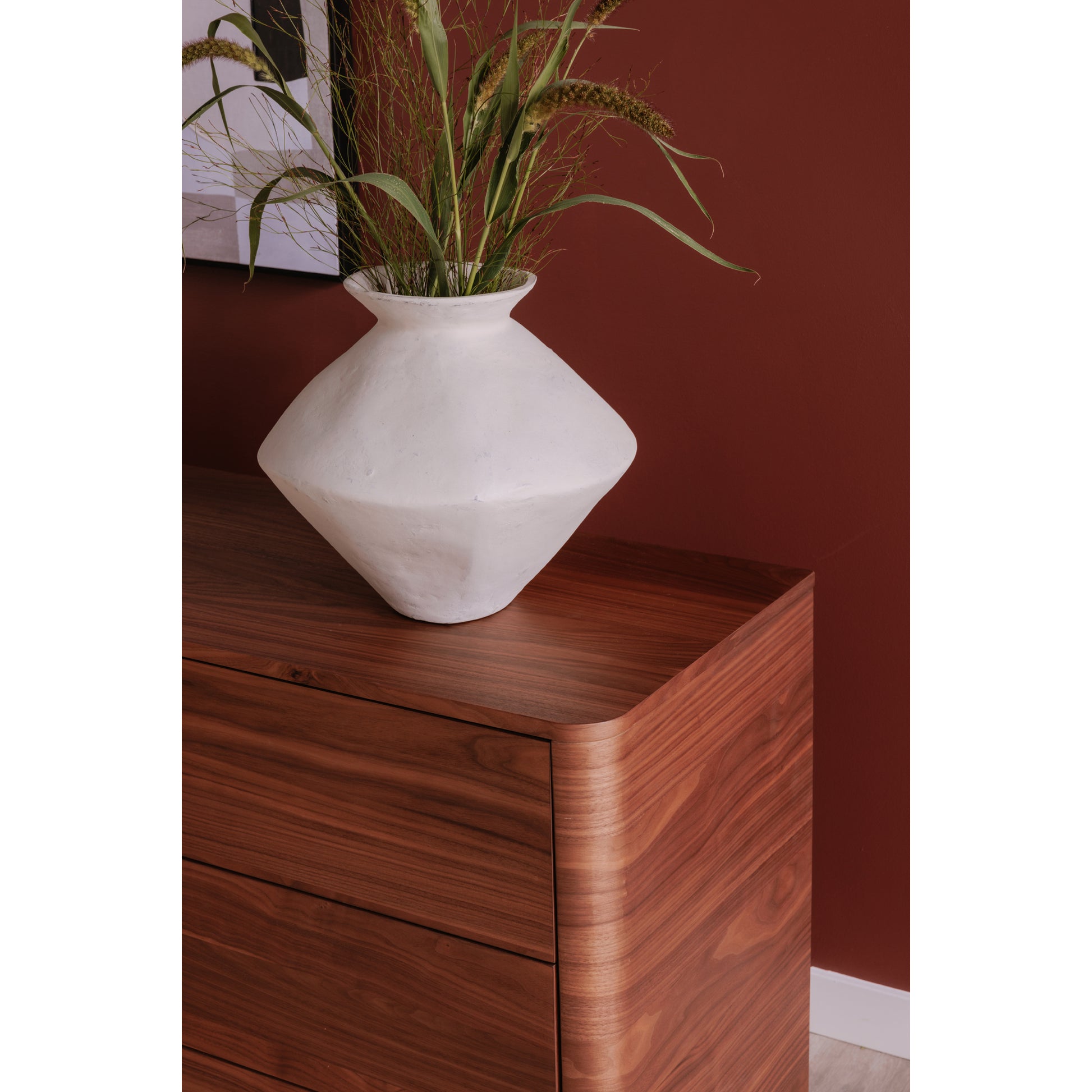 Round Off Dresser Walnut Brown - Central Designs