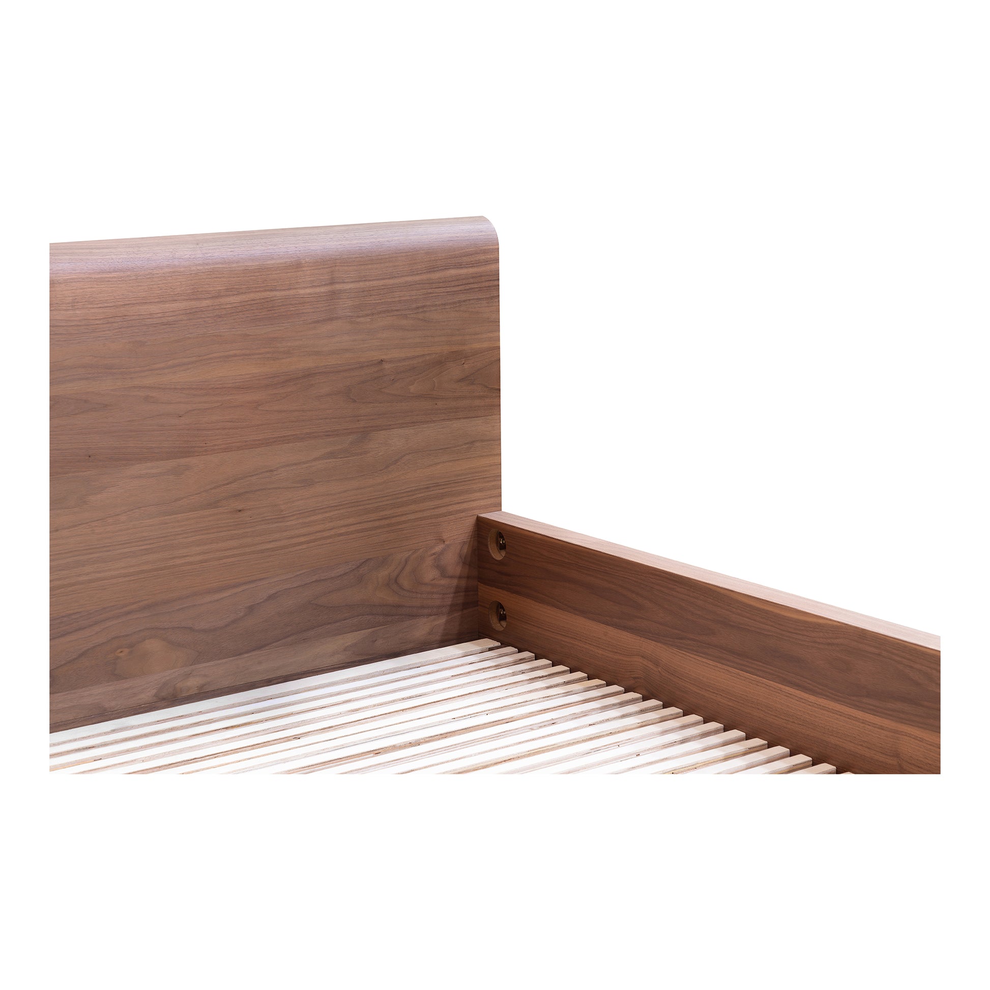 Round Off King Bed Walnut Brown - Central Designs