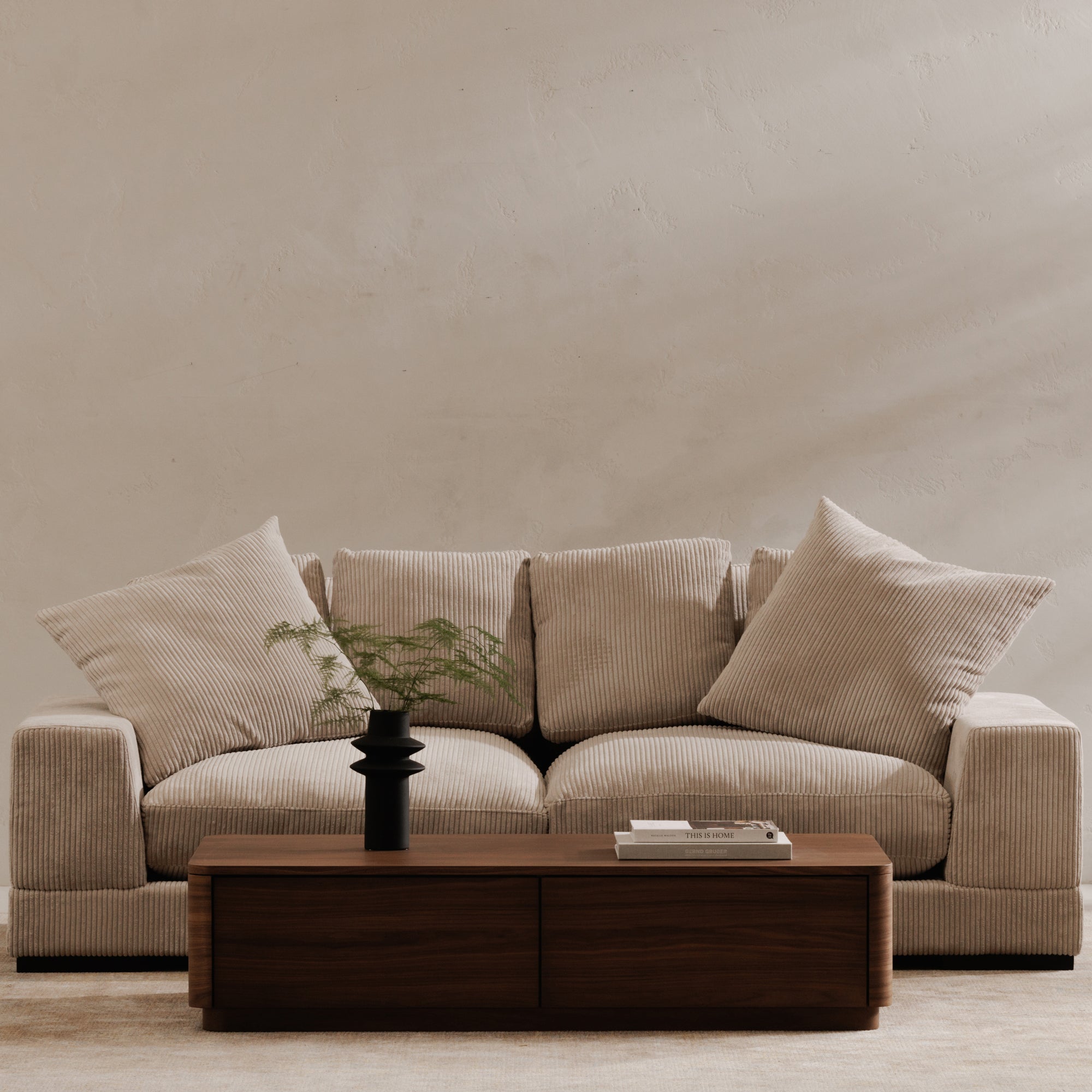 Round Off Coffee Table Walnut Brown - Central Designs