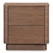Round Off Tall Nightstand Walnut Brown - Central Designs