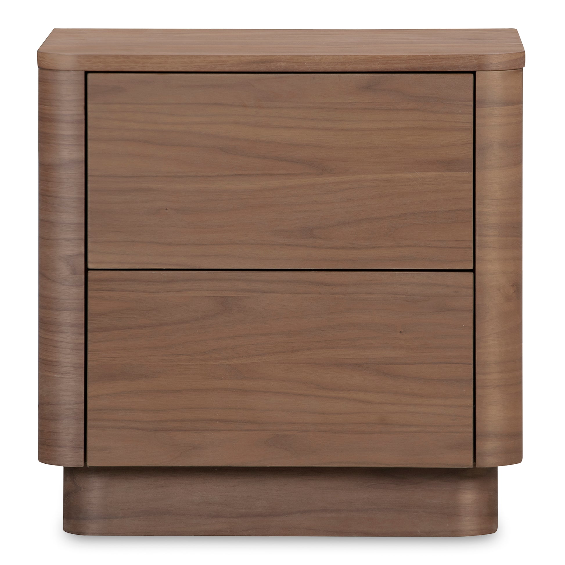 Round Off Tall Nightstand Walnut Brown - Central Designs