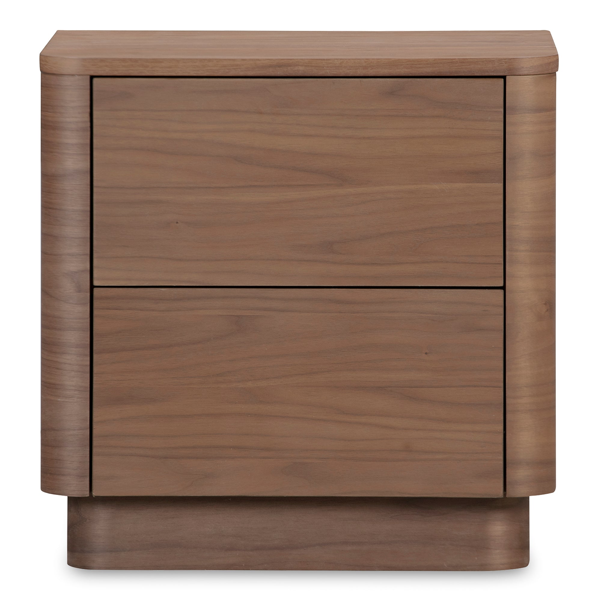 Round Off Tall Nightstand Walnut Brown - Central Designs