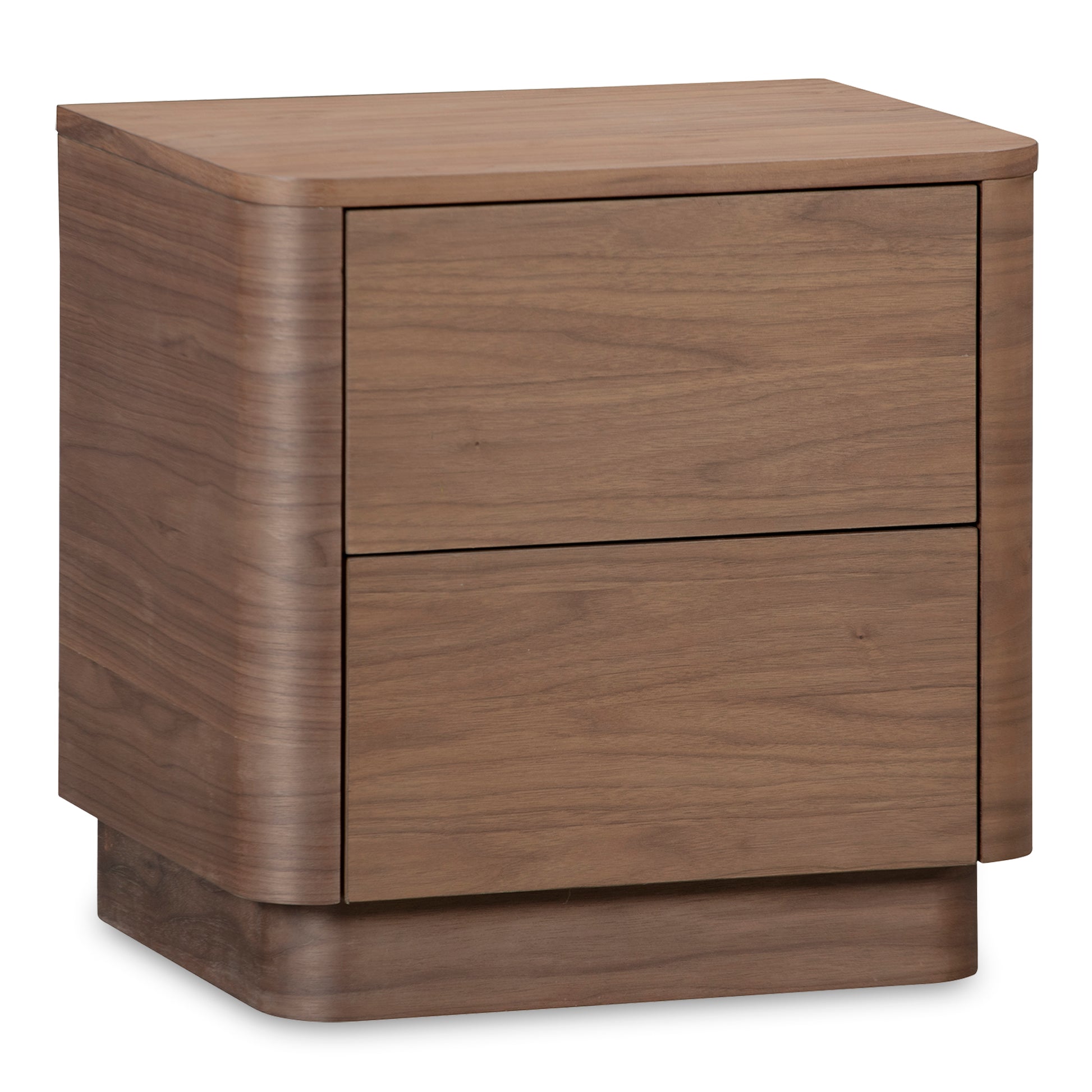Round Off Tall Nightstand Walnut Brown - Central Designs