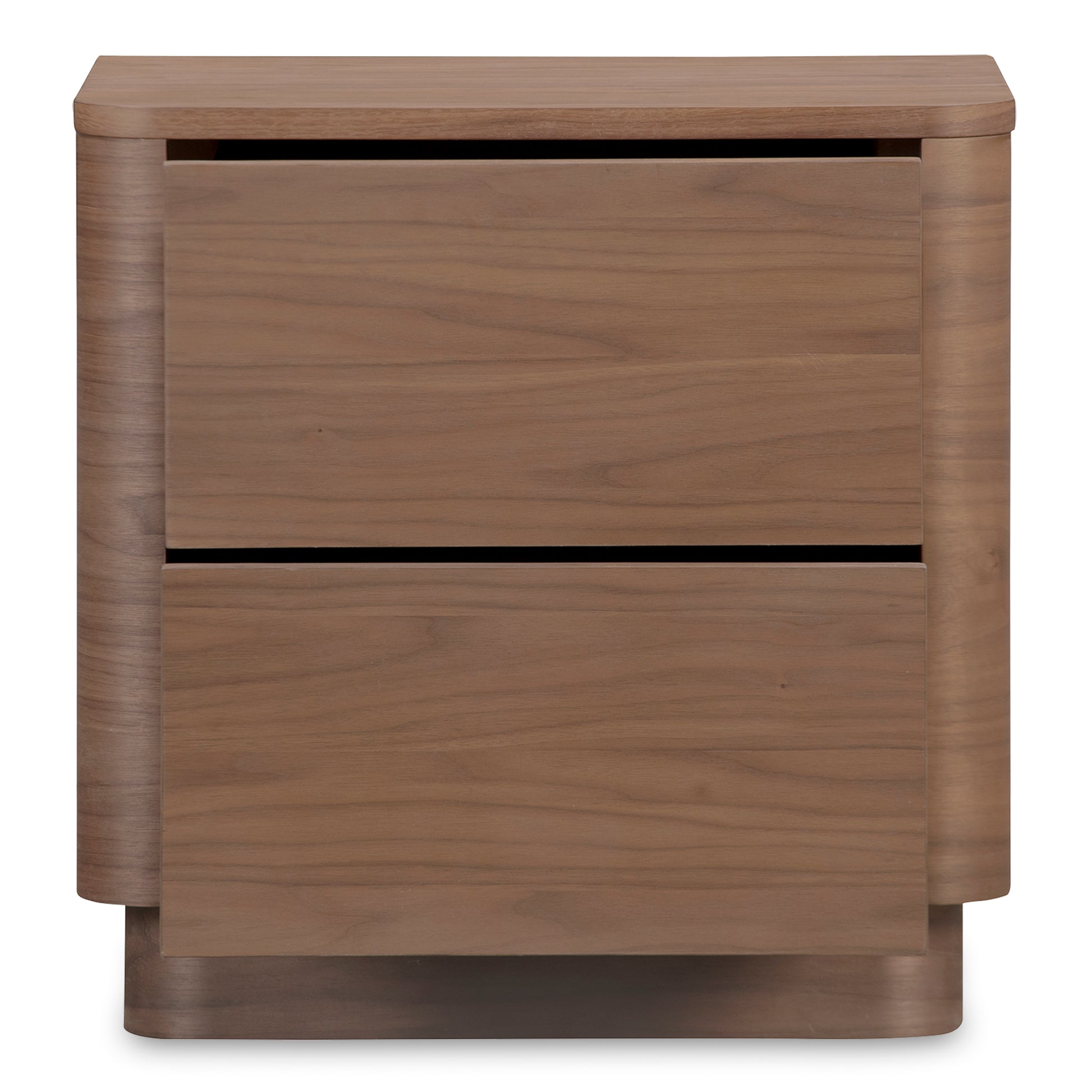 Round Off Tall Nightstand Walnut Brown - Central Designs