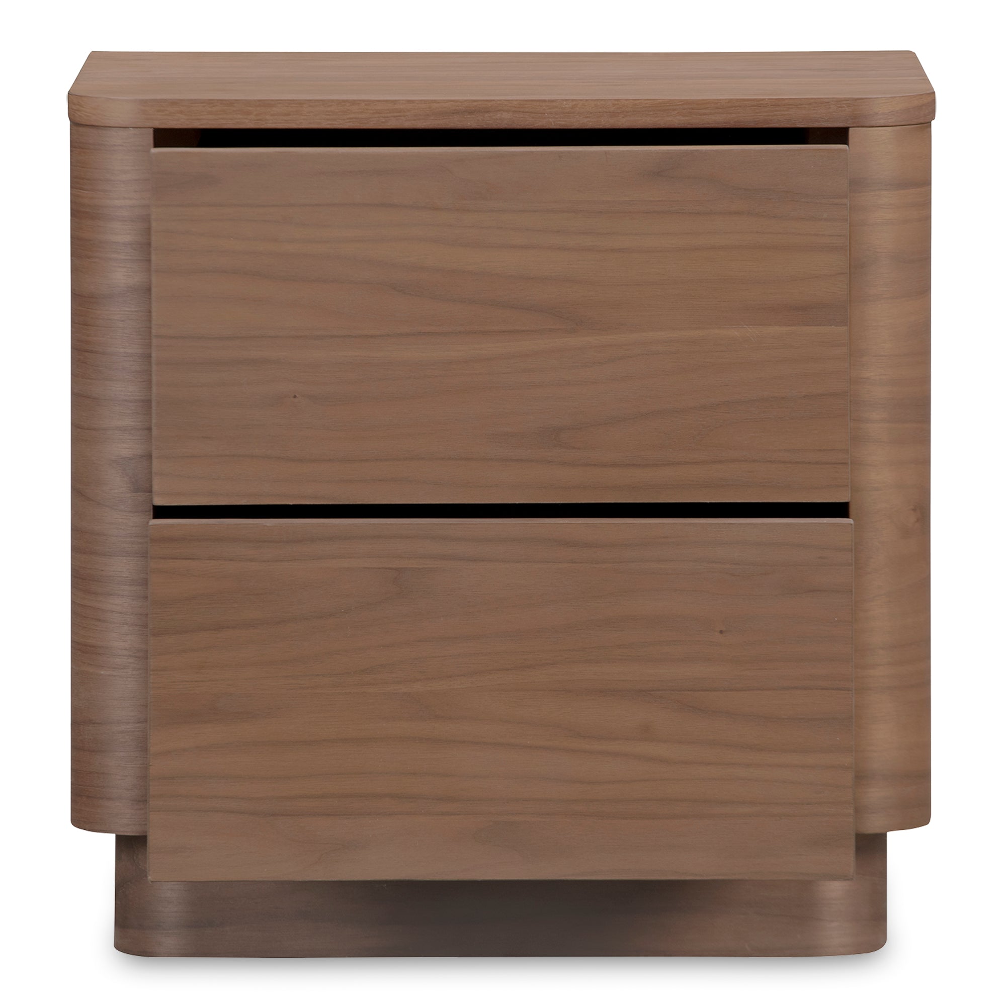Round Off Tall Nightstand Walnut Brown - Central Designs