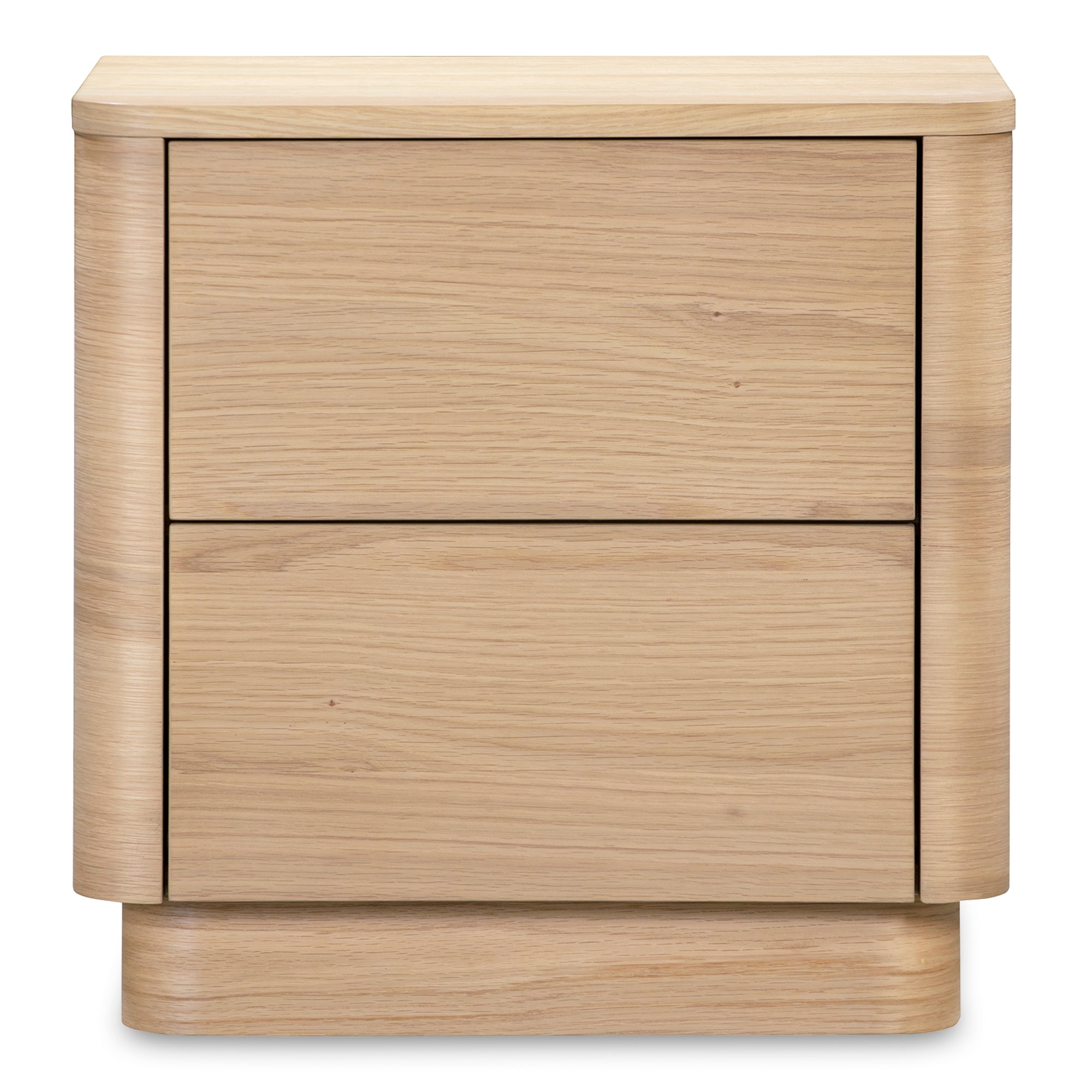 Round Off Tall Nightstand Natural Oak - Central Designs