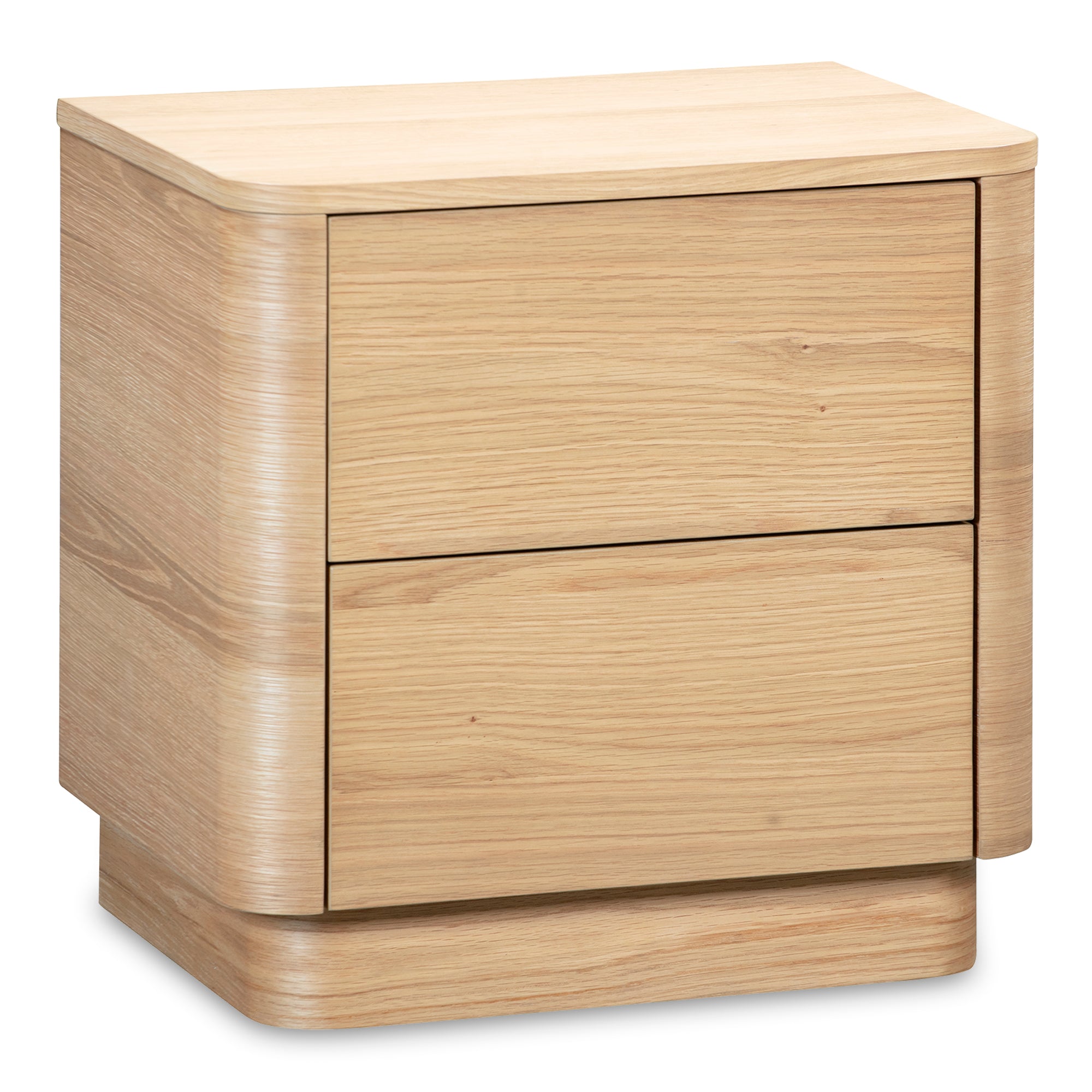 Round Off Tall Nightstand Natural Oak - Central Designs