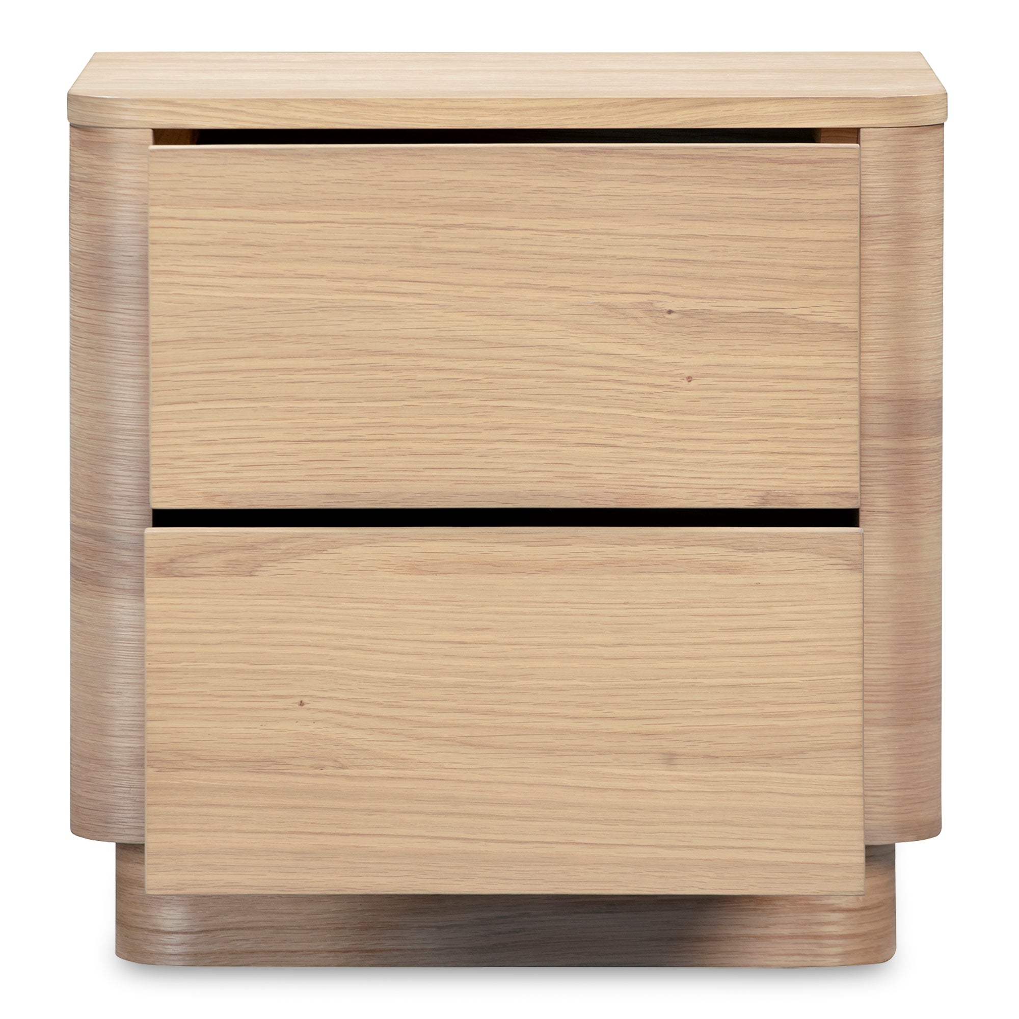 Round Off Tall Nightstand Natural Oak - Central Designs