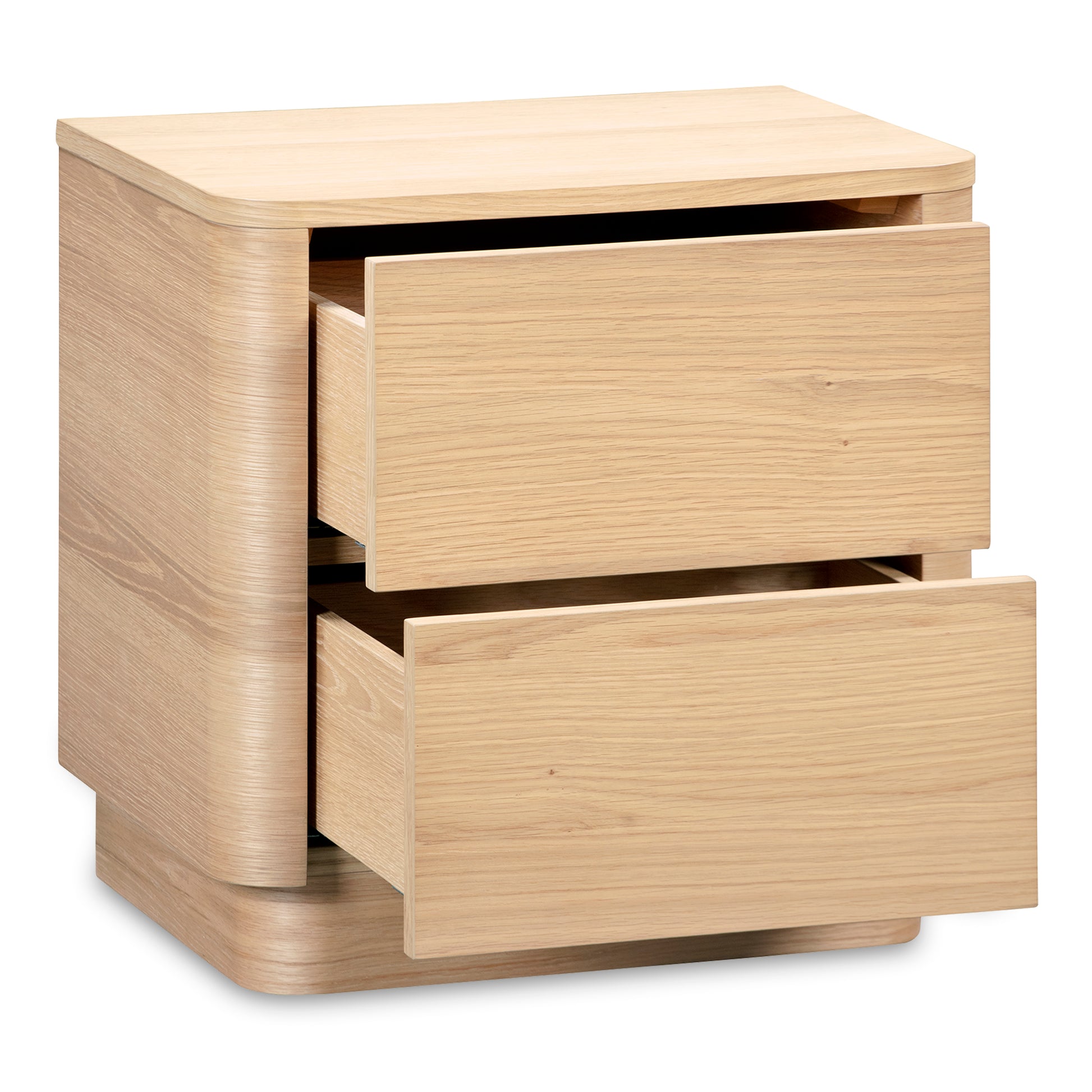 Round Off Tall Nightstand Natural Oak - Central Designs