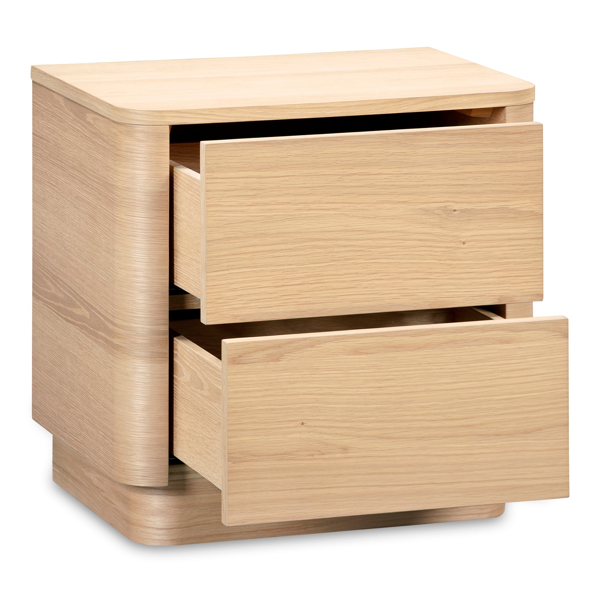 Round Off Tall Nightstand Natural Oak - Central Designs