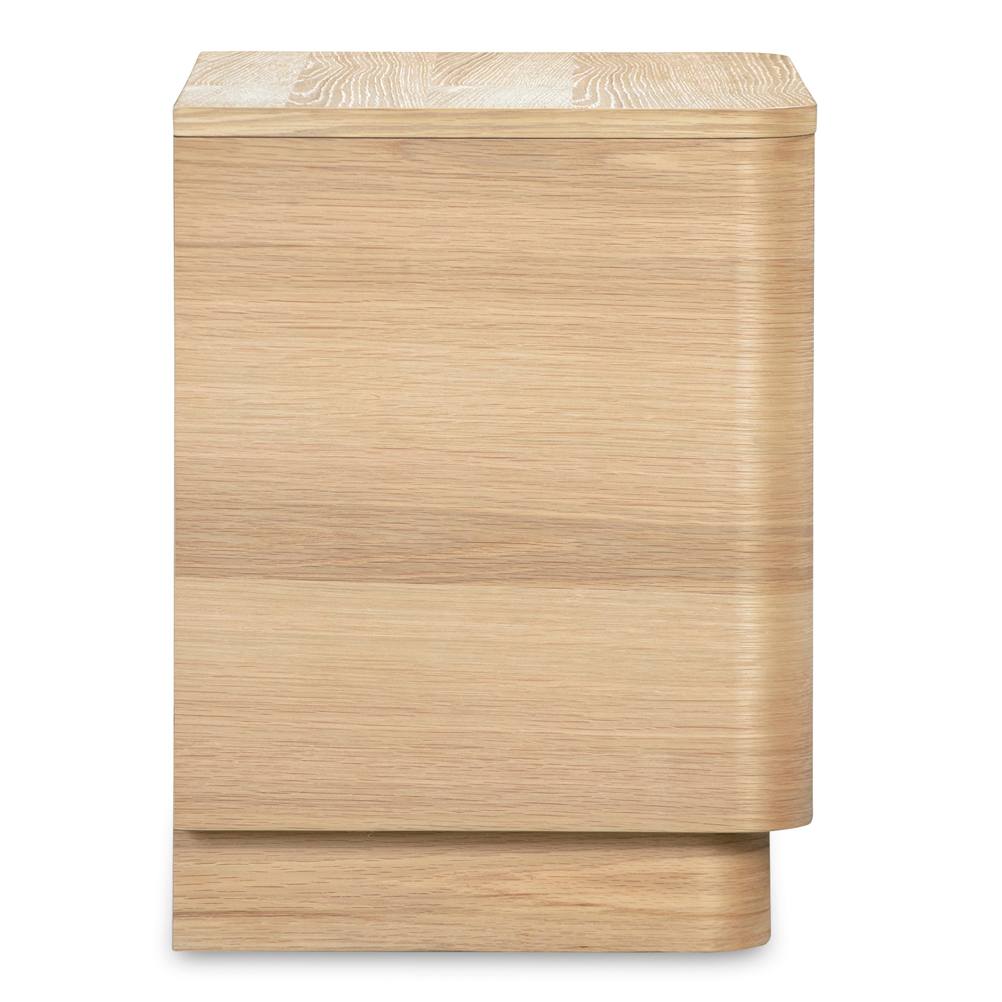 Round Off Tall Nightstand Natural Oak - Central Designs
