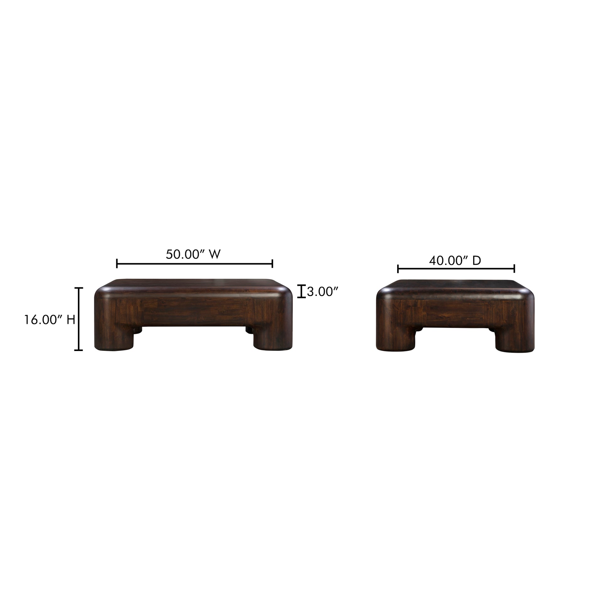 Rowan Coffee Table Dark Brown - Central Designs