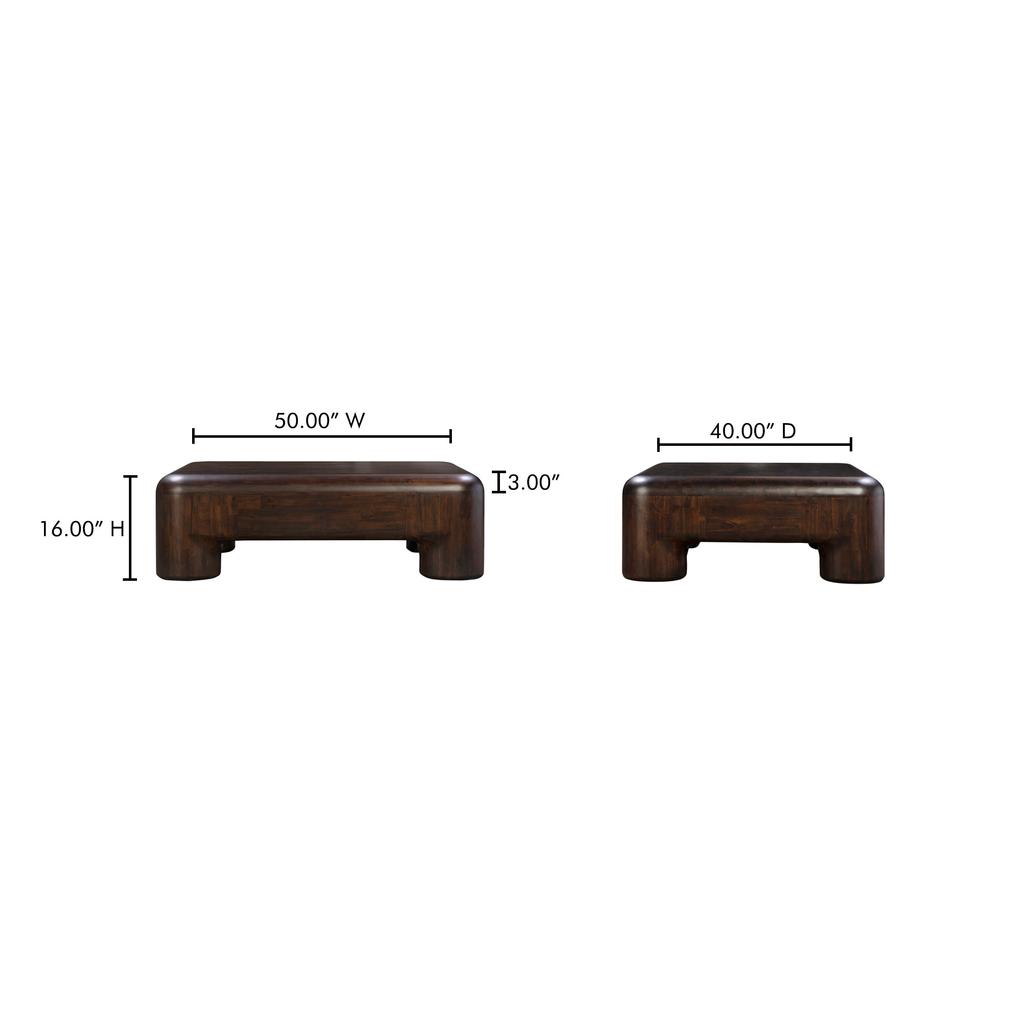 Rowan Coffee Table Dark Brown - Central Designs