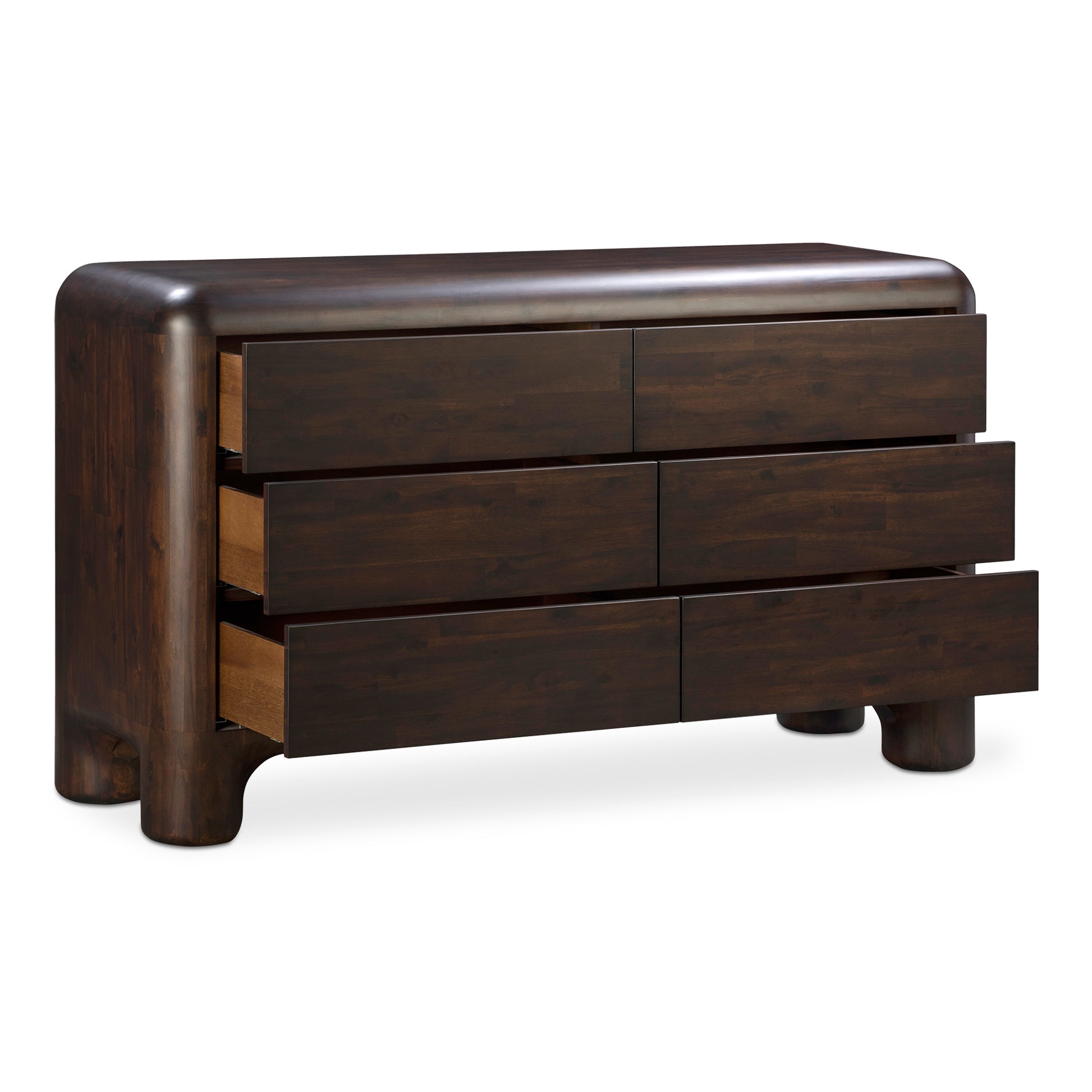 Rowan 6 Drawer Dresser Dark Brown - Central Designs