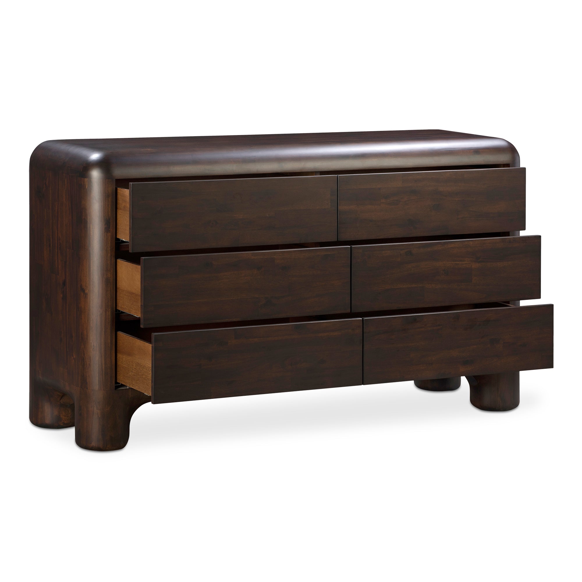 Rowan 6 Drawer Dresser Dark Brown - Central Designs