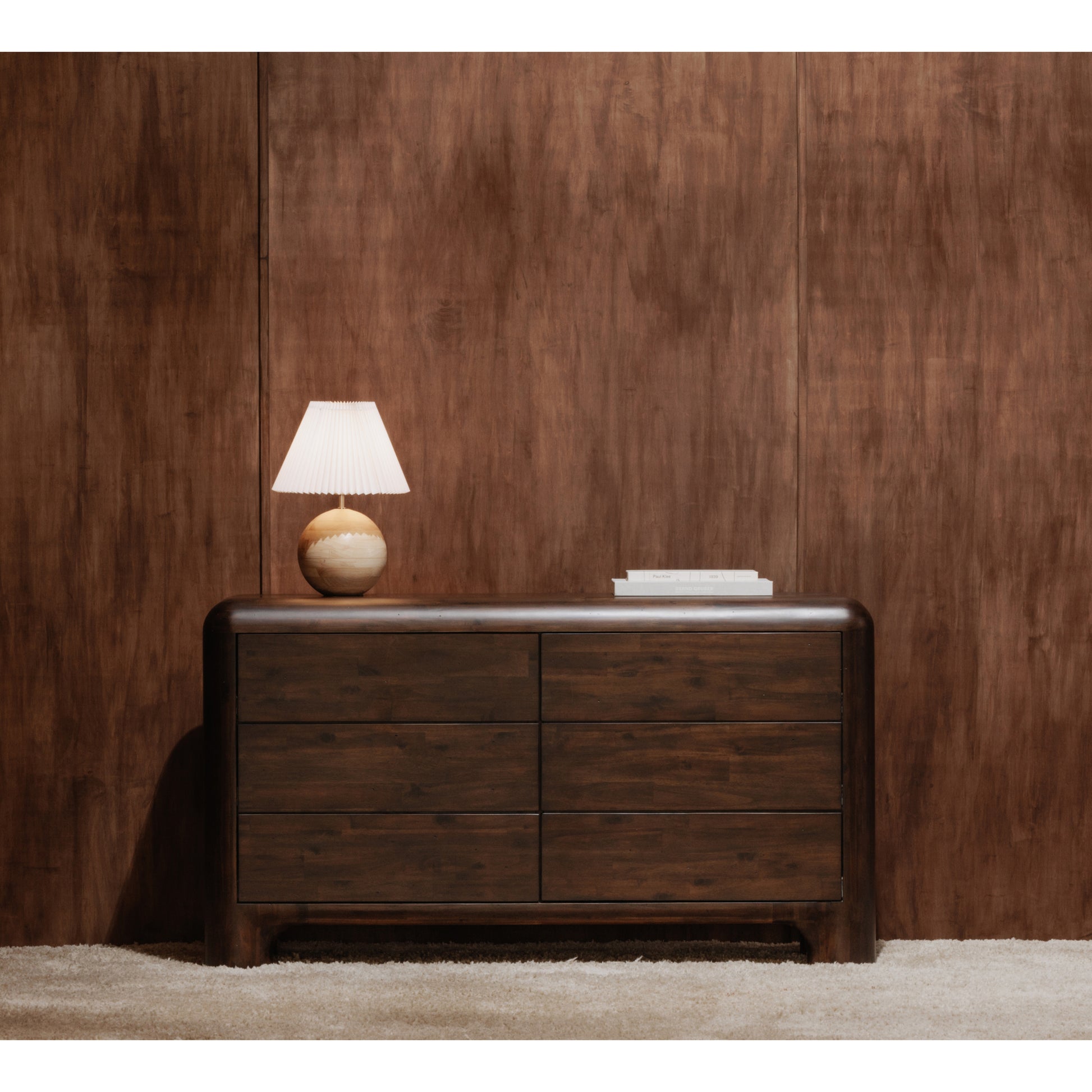 Rowan 6 Drawer Dresser Dark Brown - Central Designs