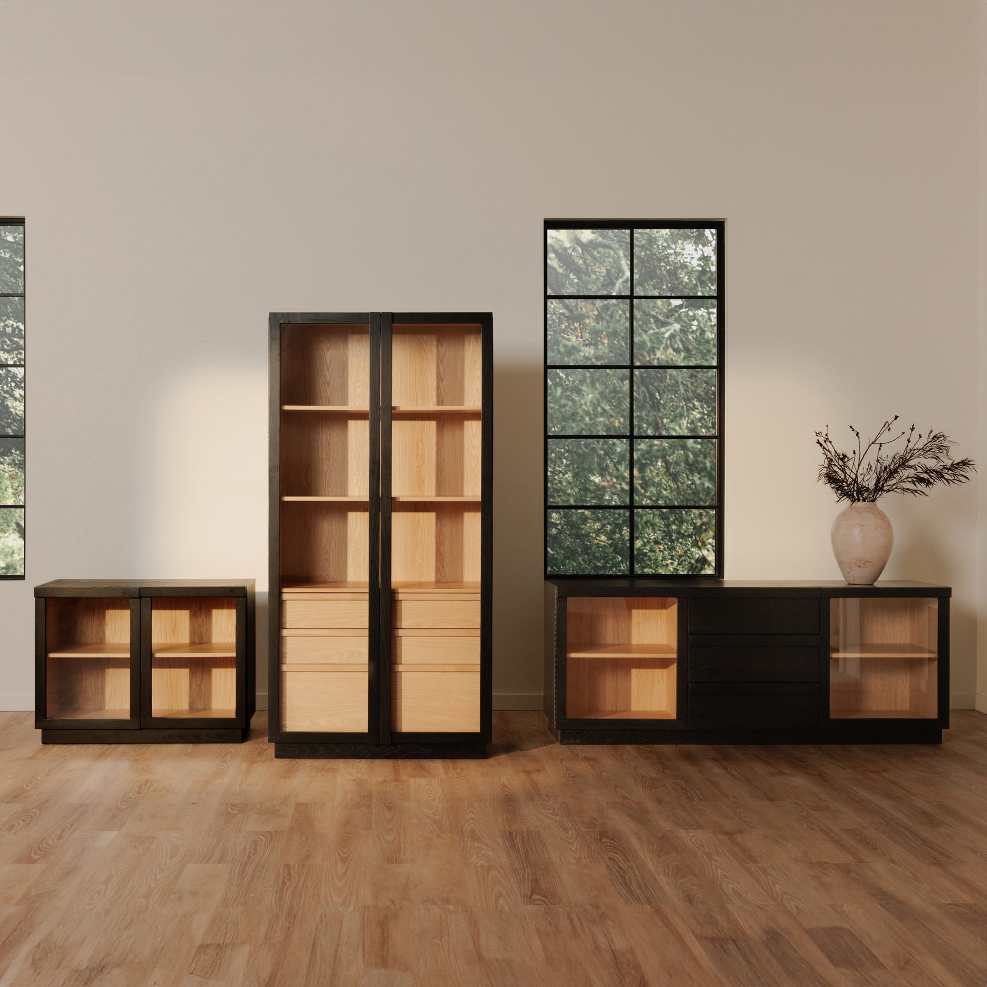 Charlotte Tall Cabinet Black - Central Designs
