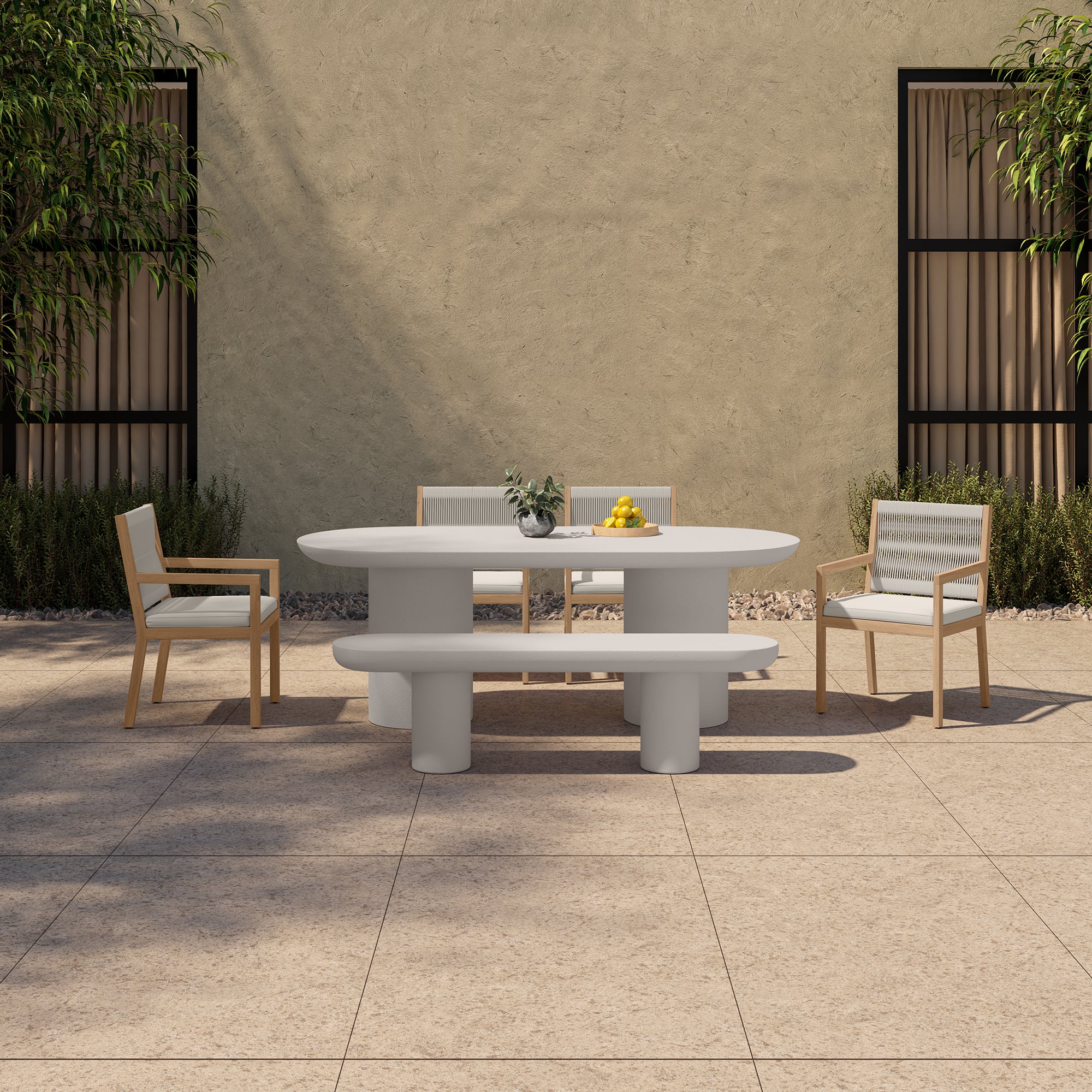 Rocca Dining Table Cream - Central Designs