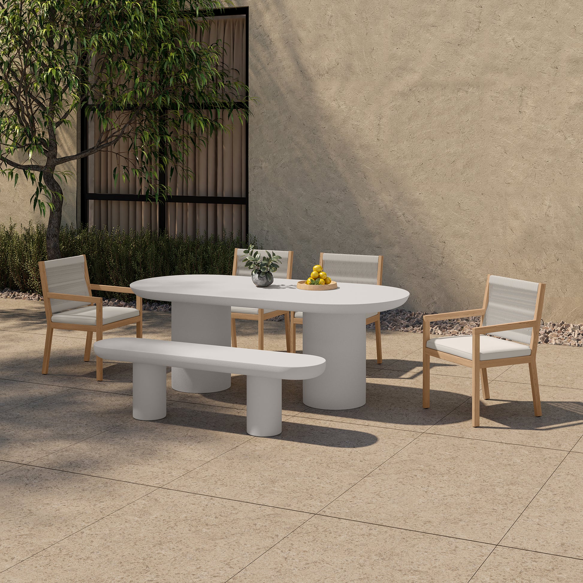 Rocca Dining Table Cream - Central Designs
