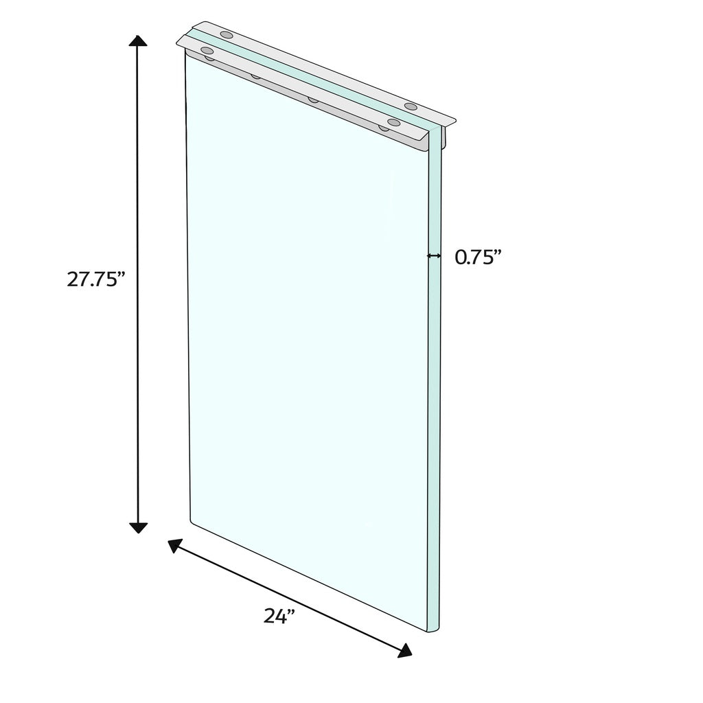 Brooks - Dining Table - Glass Base - 40" x 116" - Sandblasted Grey Top - Clear Glass Base