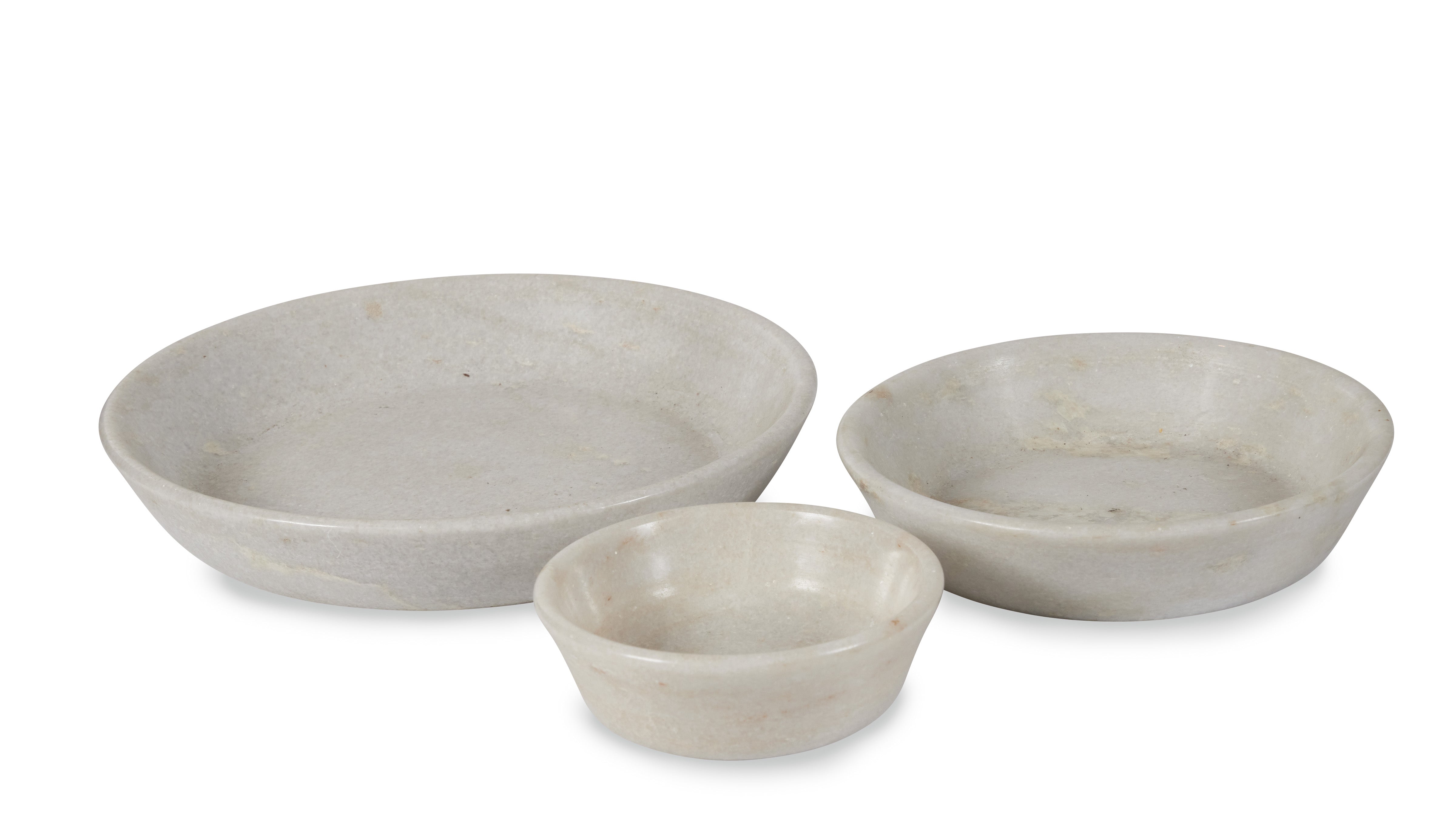 Nesting Fluted Marble Bowls
